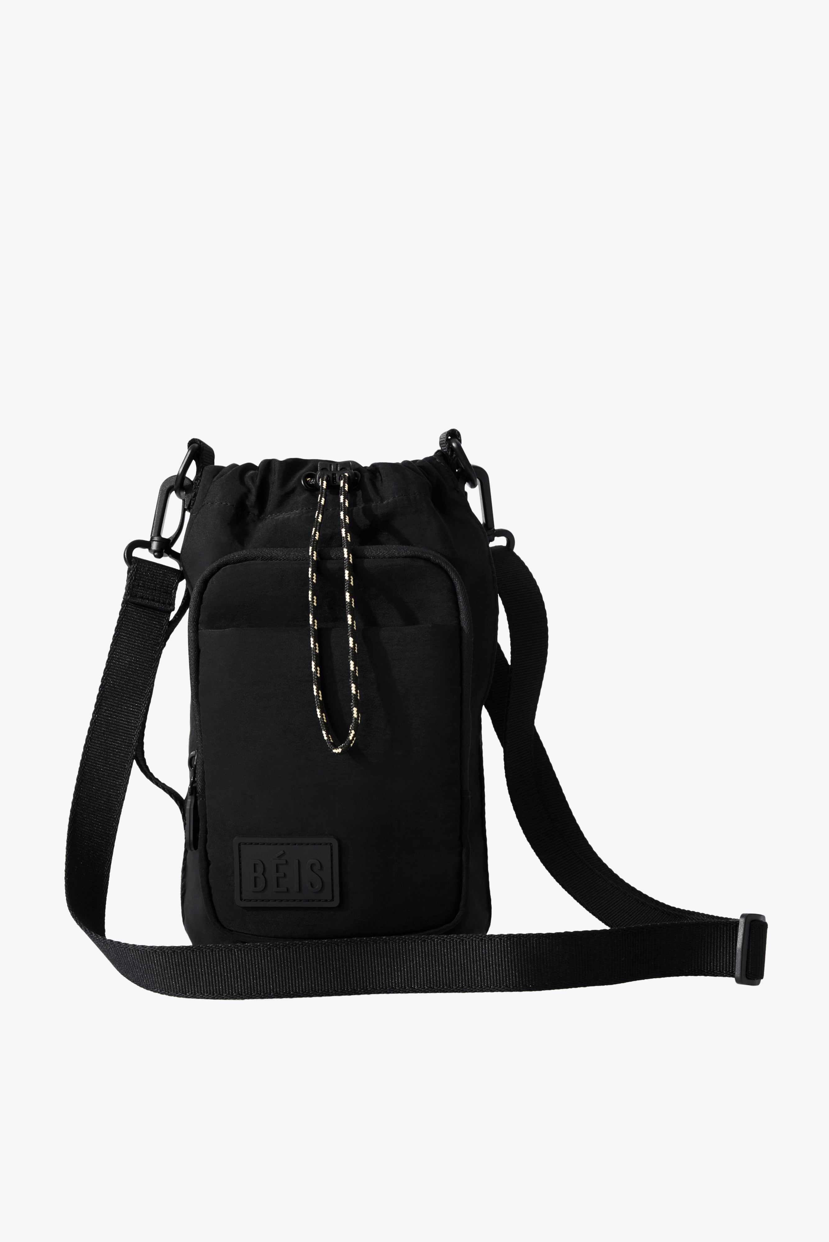 beis-magnetic-sling-porte-gourde-noir-aimant-poche-zip image 2