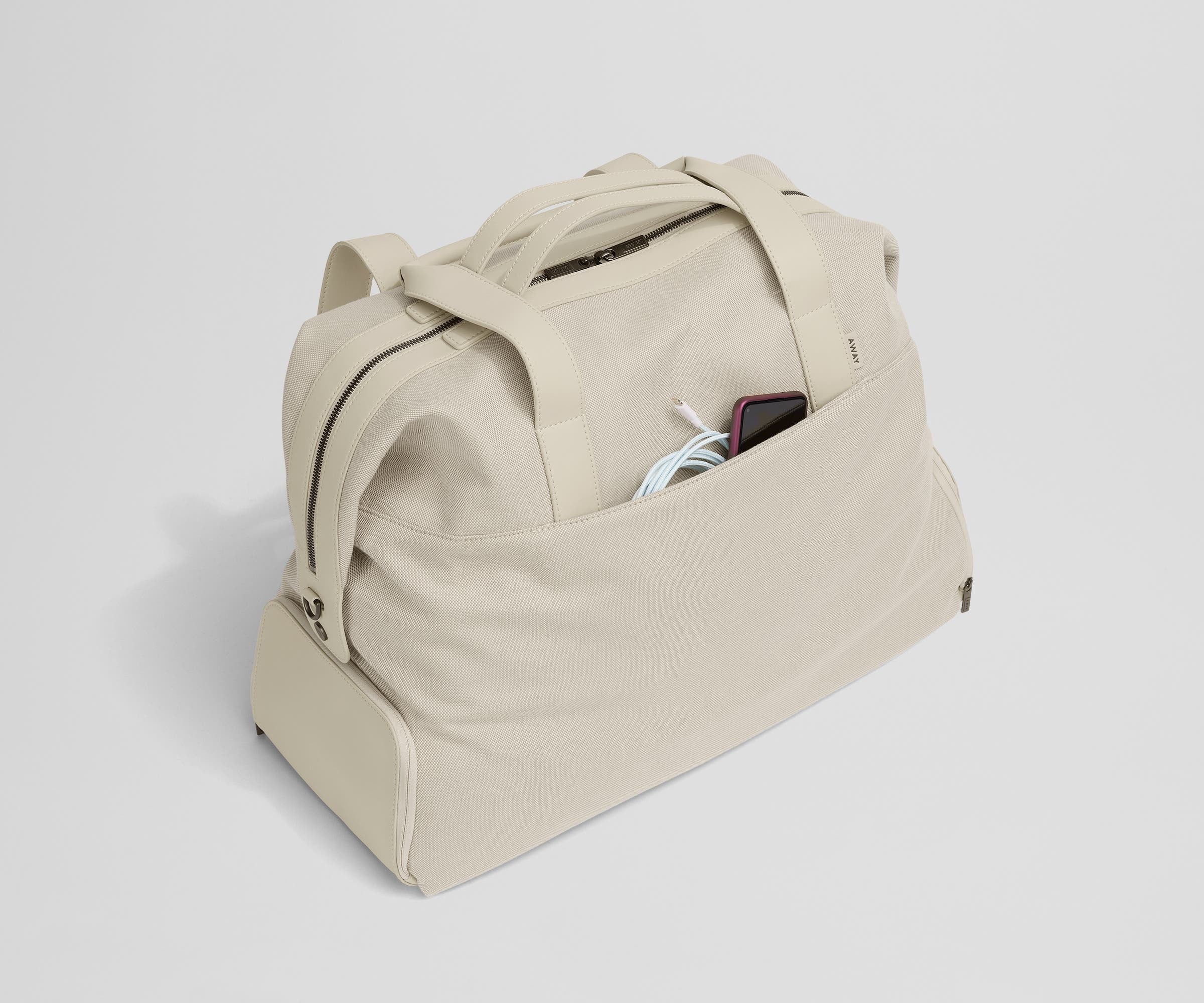 away-transit-weekender-sac-week-end-tan-toile-ordinateur image 5