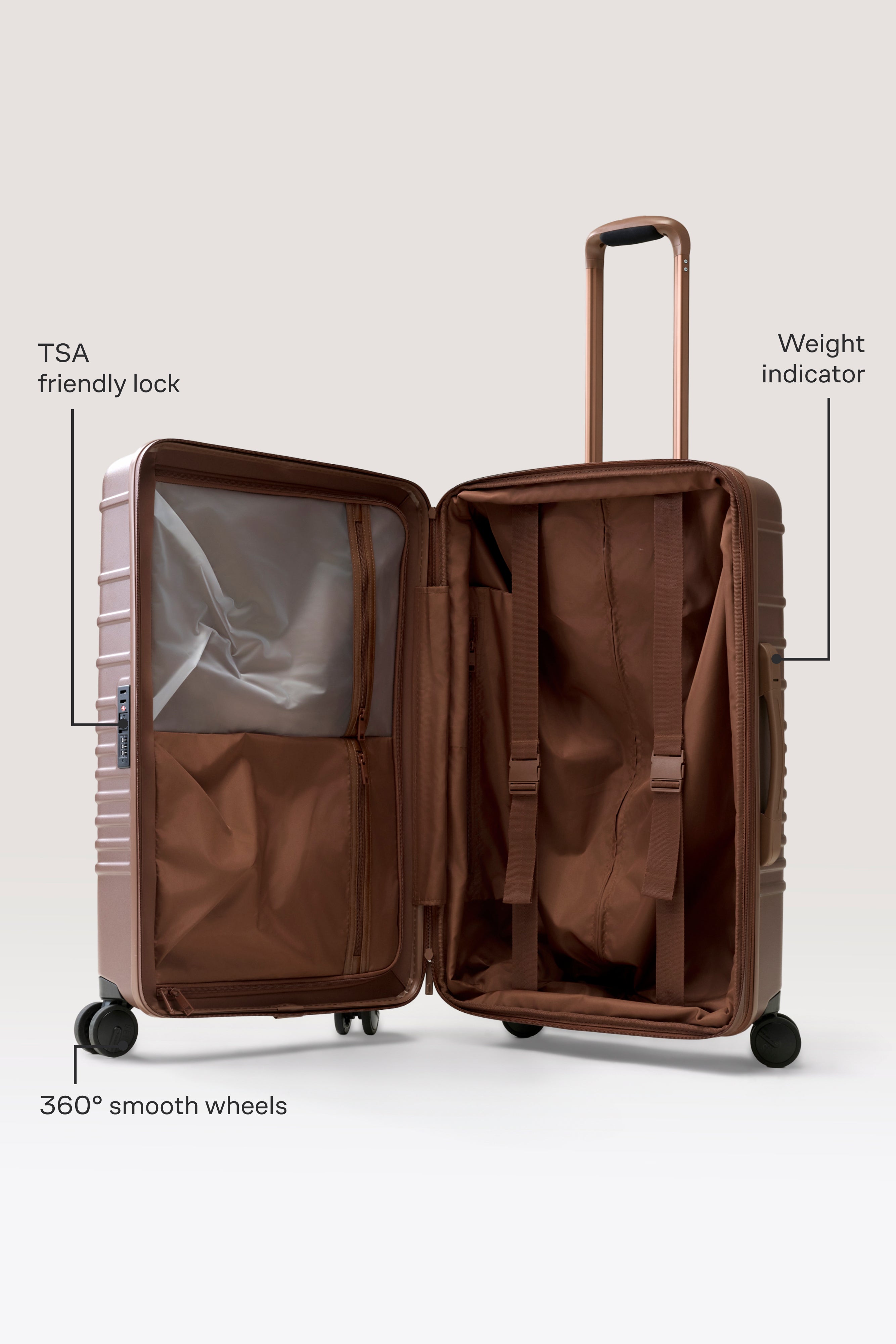 beis-the-medium-check-in-roller-valise-maple-rigide image 2