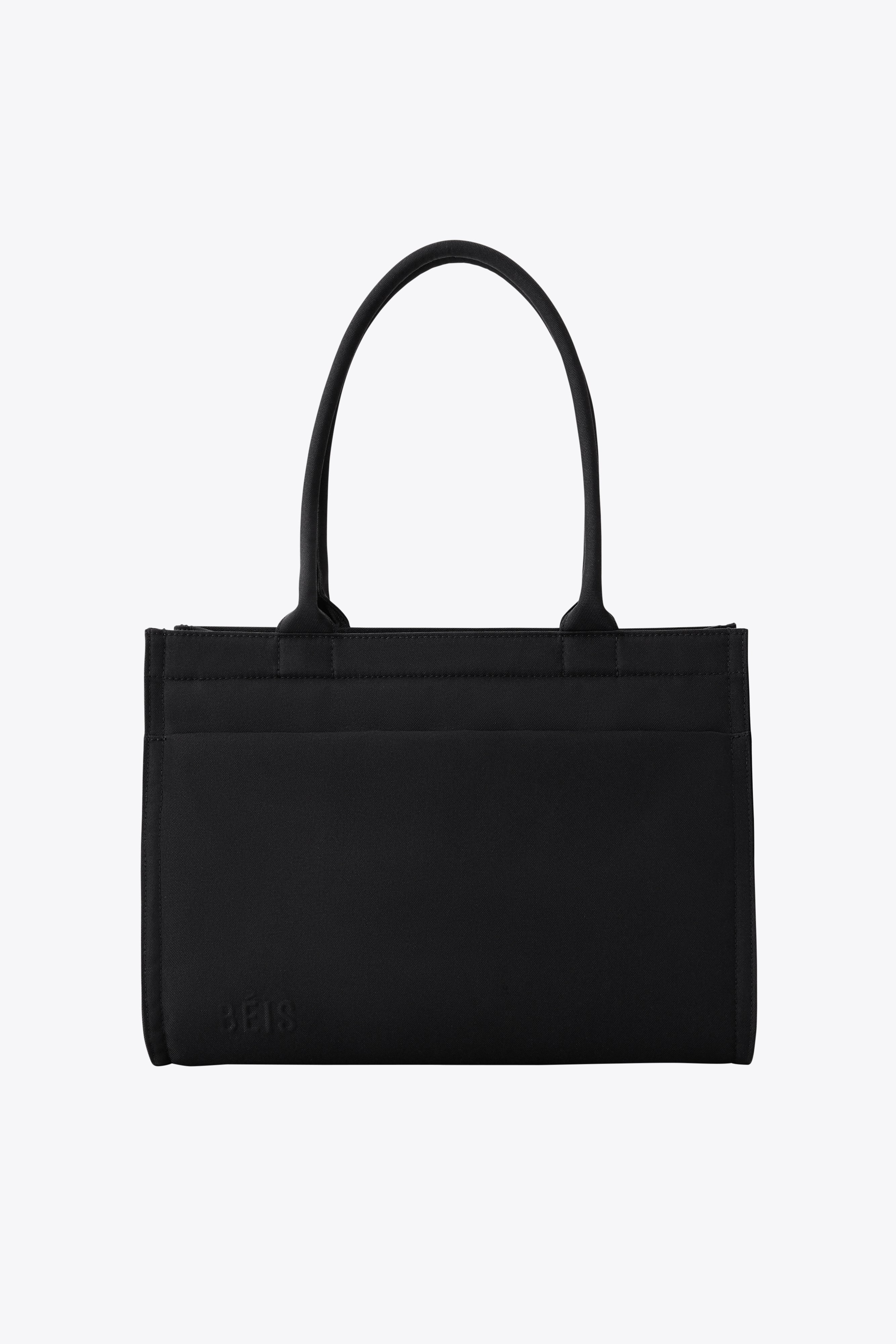 beis-book-tote-sac-cabas-noir-ordinateur-portable image 3