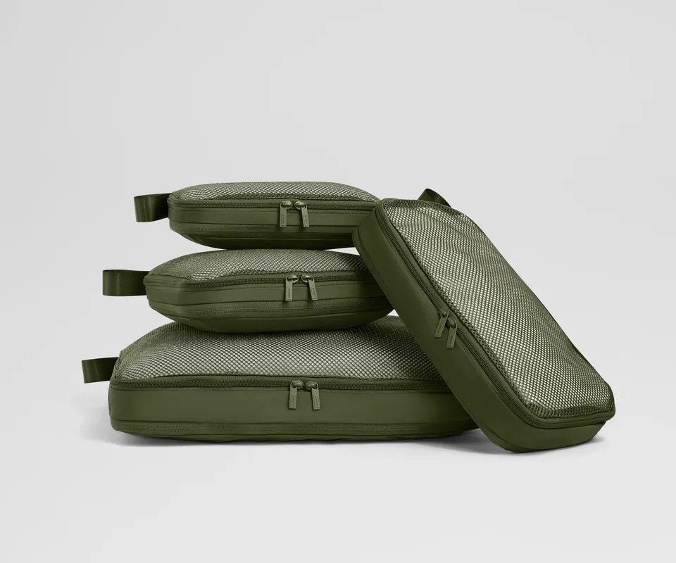 away-packing-cubes-compression-organiseur-vert-olive image 1
