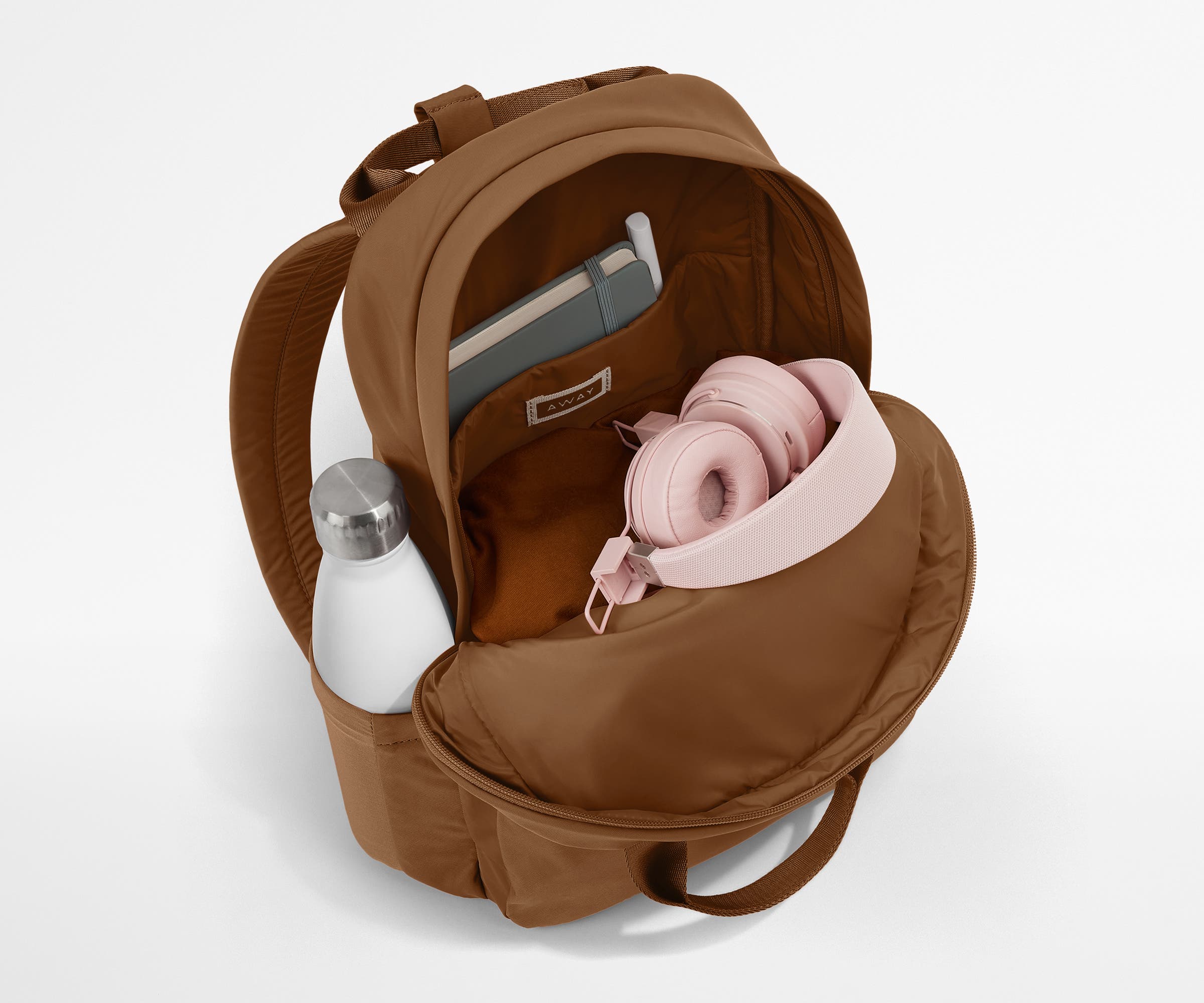 away-featherlight-backpack-sac-dos-marron-amaro image 5