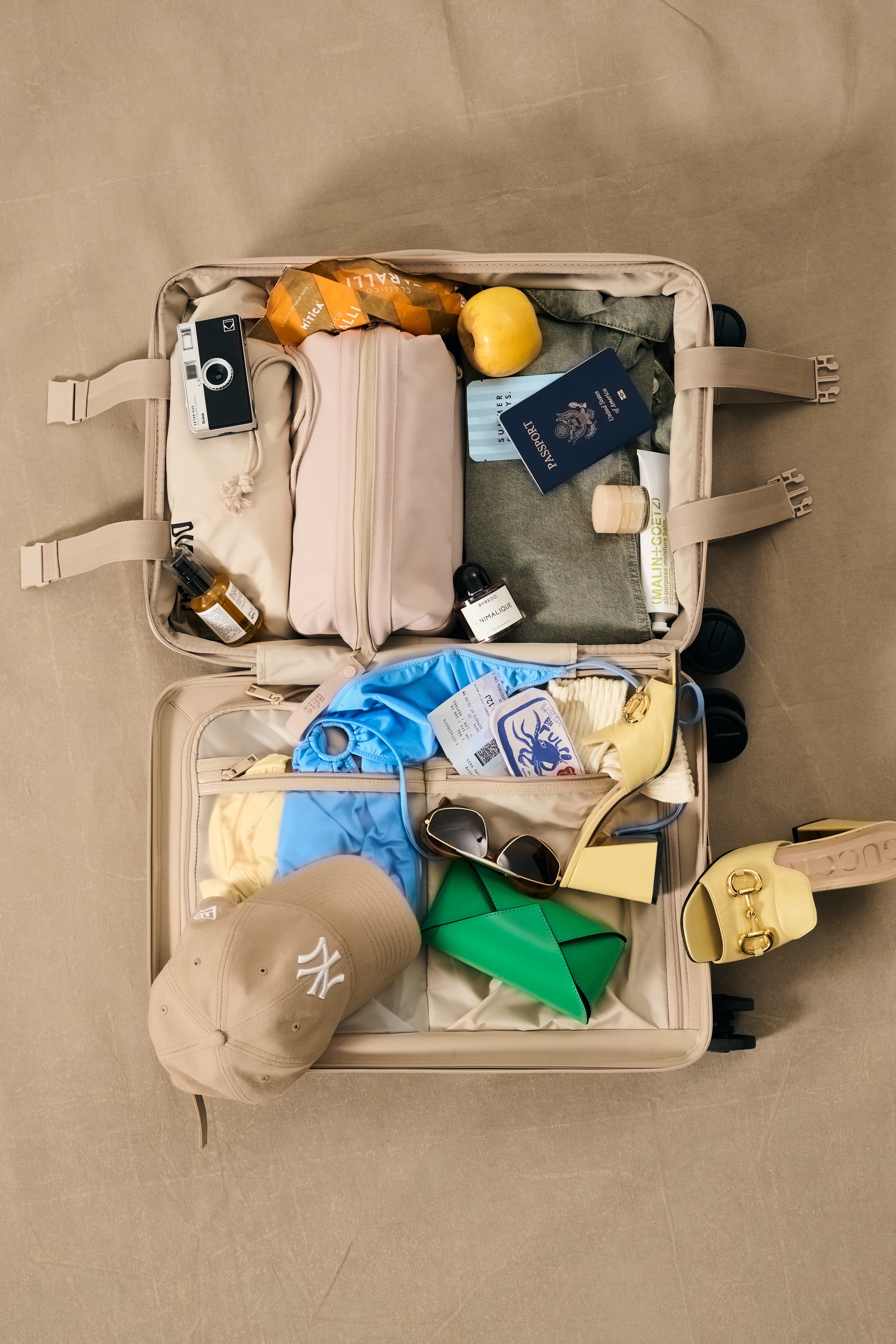 beis-carry-on-roller-valise-cabine-beige-rigide-extensible image 3
