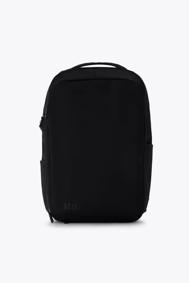 beis-backpack-sac-dos-voyage-pro-personnalis-noir image 1