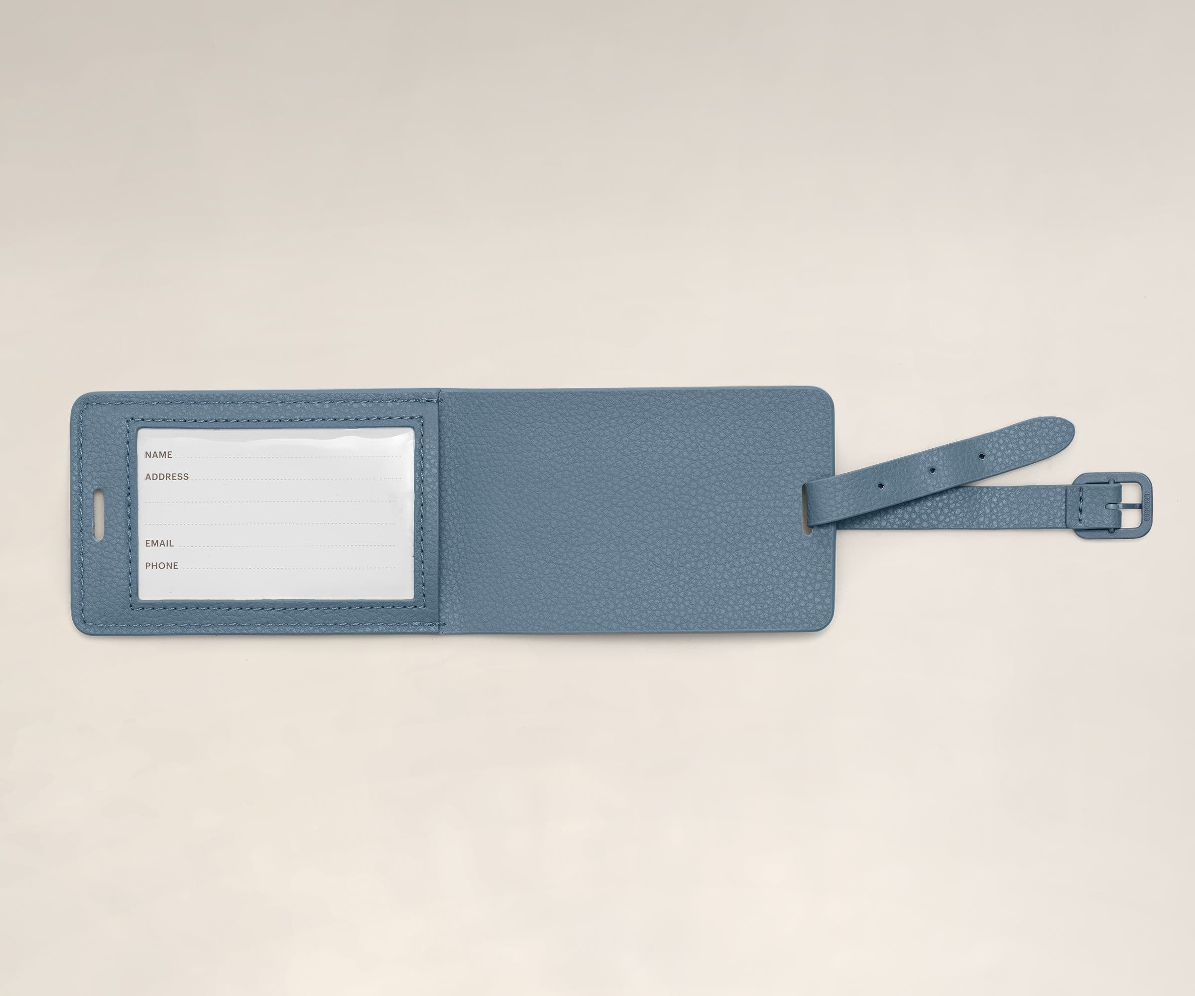 away-luggage-tag-tiquette-bagage-coast-blue-cuir-personnalisable image 2