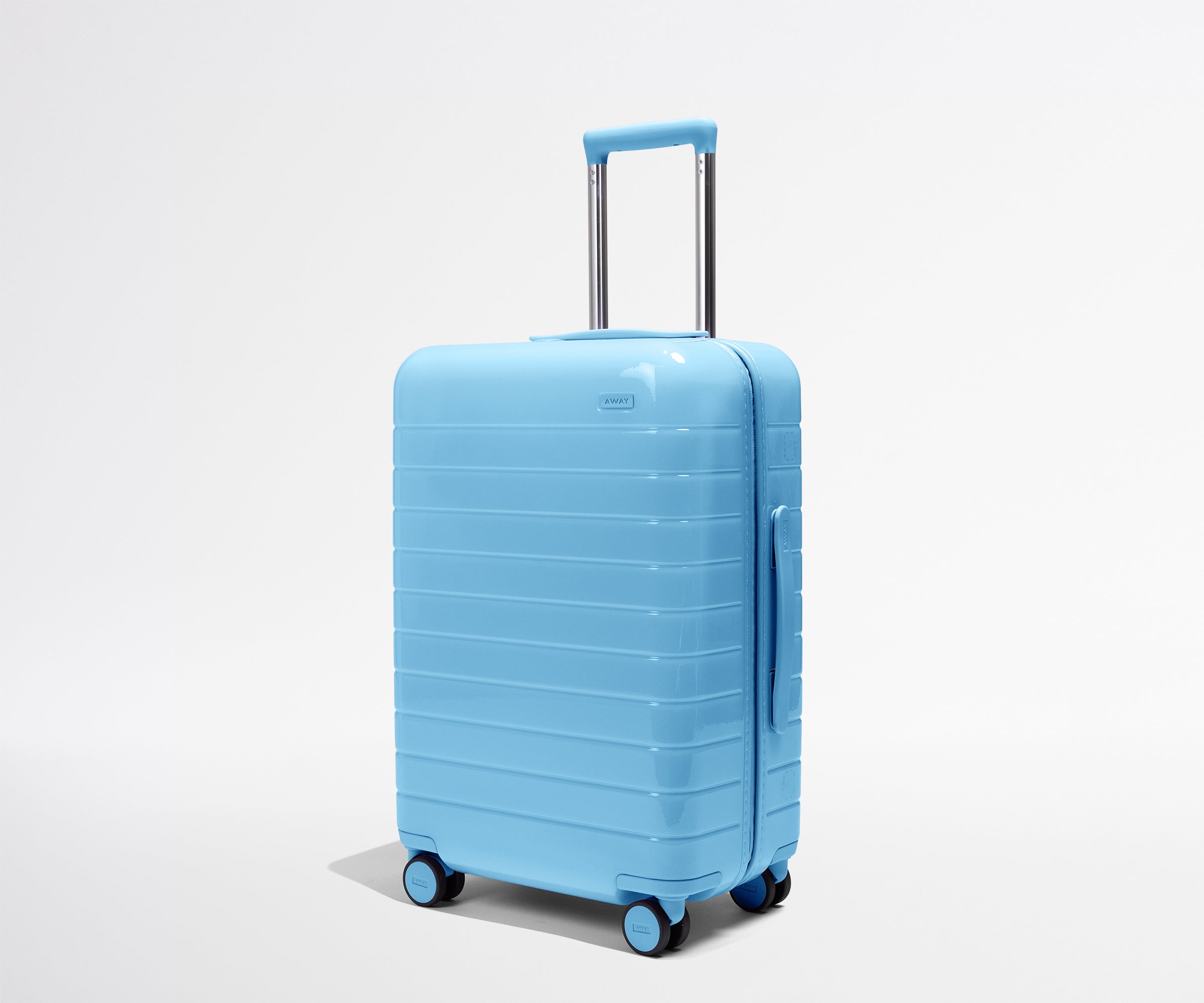 away-bigger-carry-on-valise-cabine-bleu-opale-vitr-rigide image 2