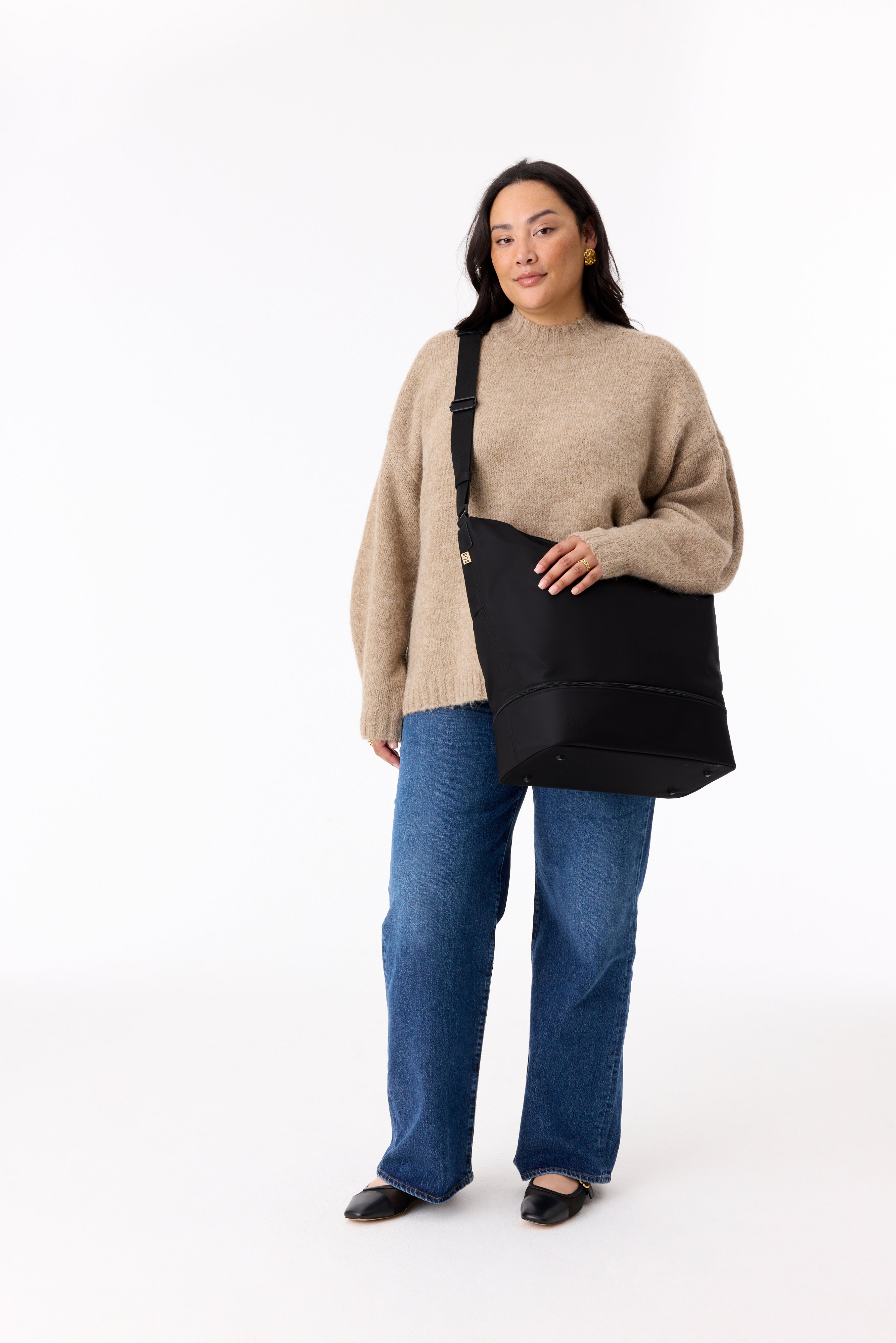 beis-crescent-weekender-sac-week-end-noir-ordinateur image 4