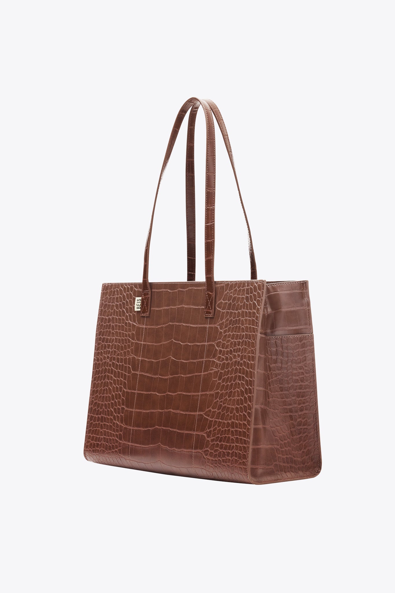 beis-the-work-tote-sac-tote-maple-croc-cuir-vegan image 6