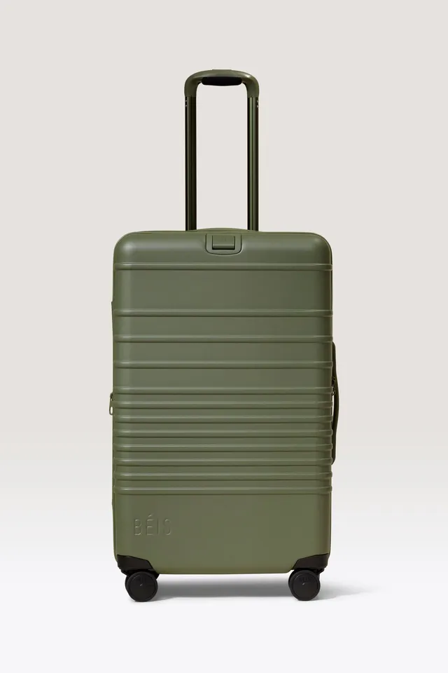 beis-the-medium-check-in-roller-valise-olive-rigide image 1