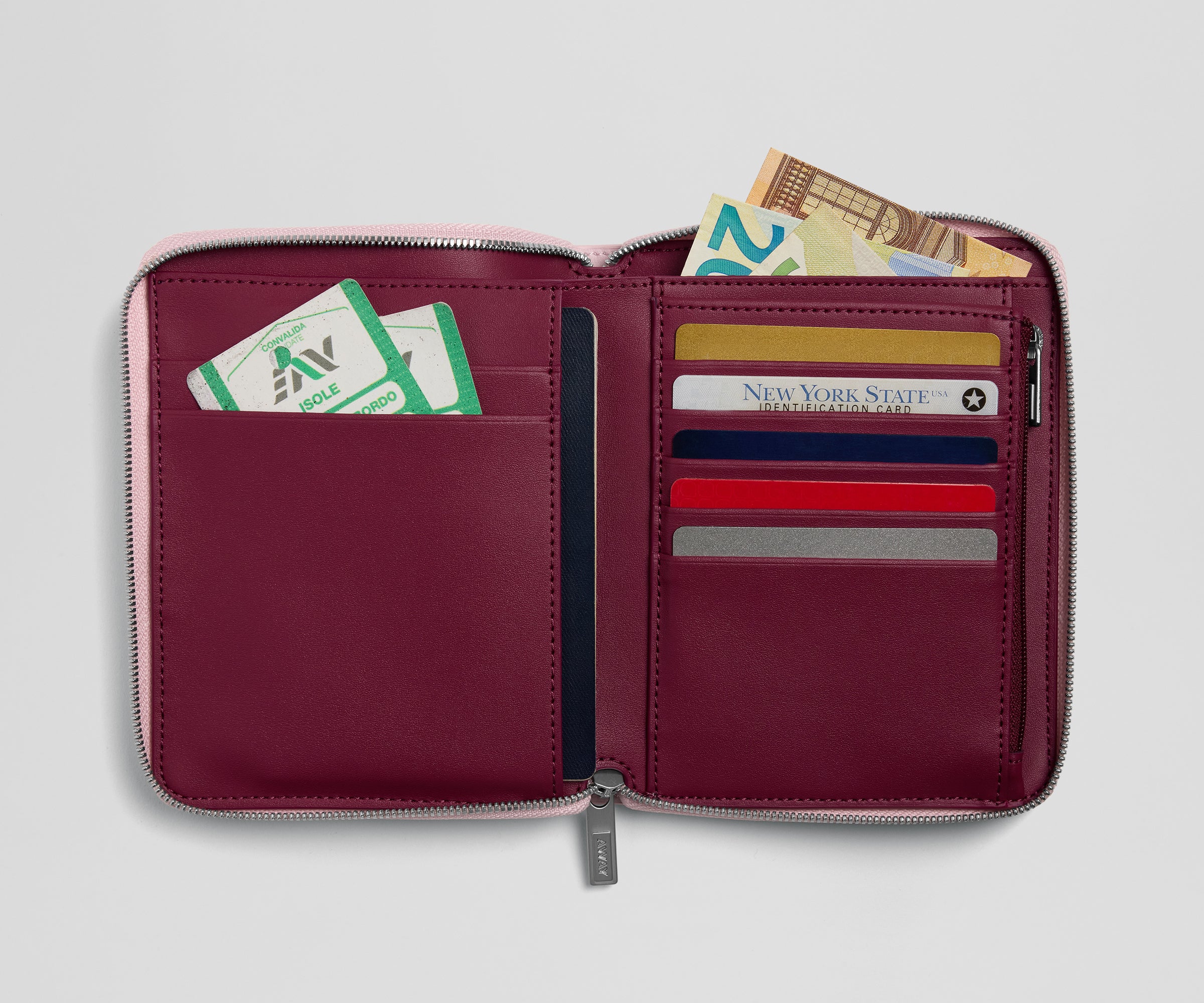 away-travel-wallet-portefeuille-voyage-glacial-pink-4-passeports image 2