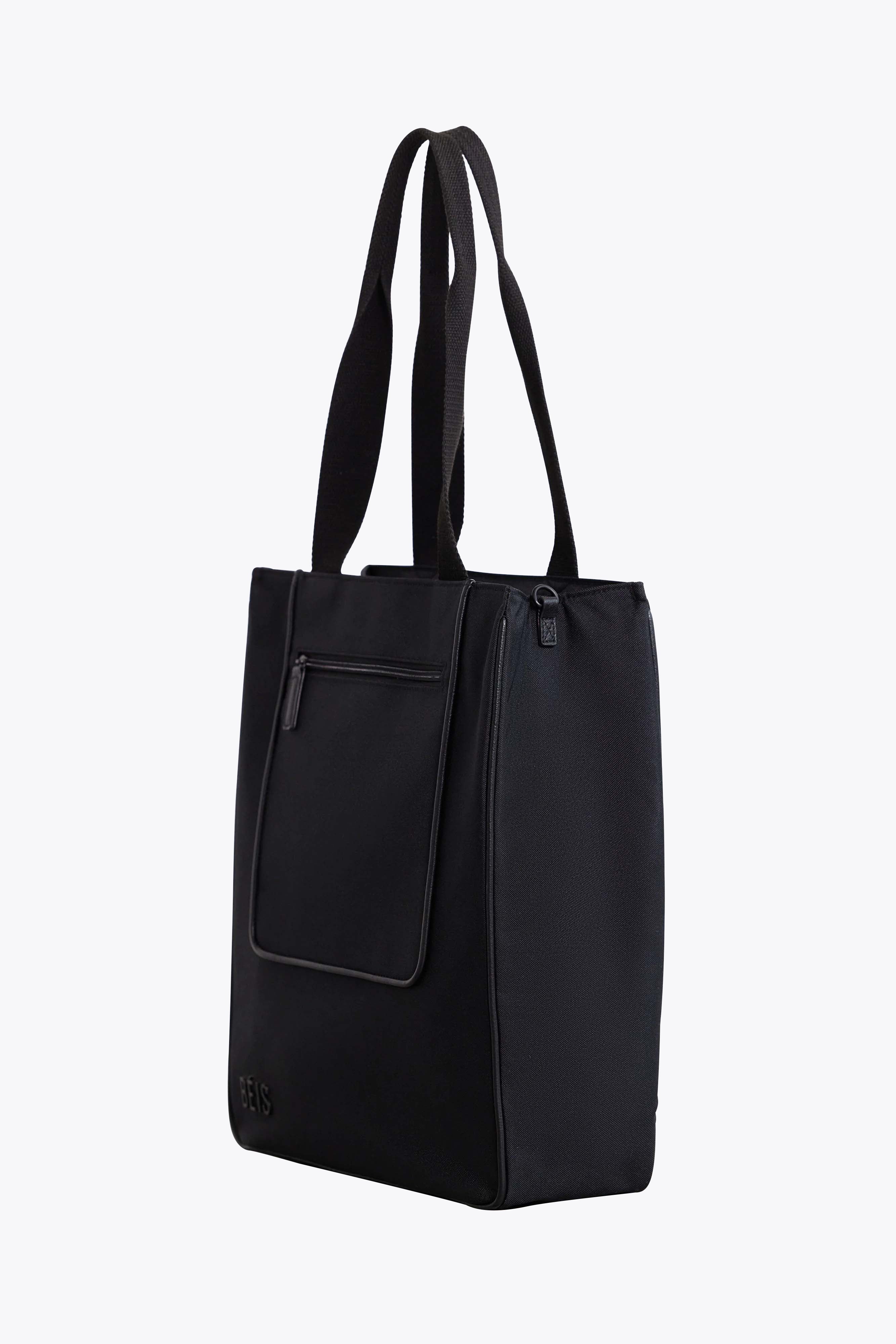 beis-north-to-south-tote-bag-noir-ordinateur image 2