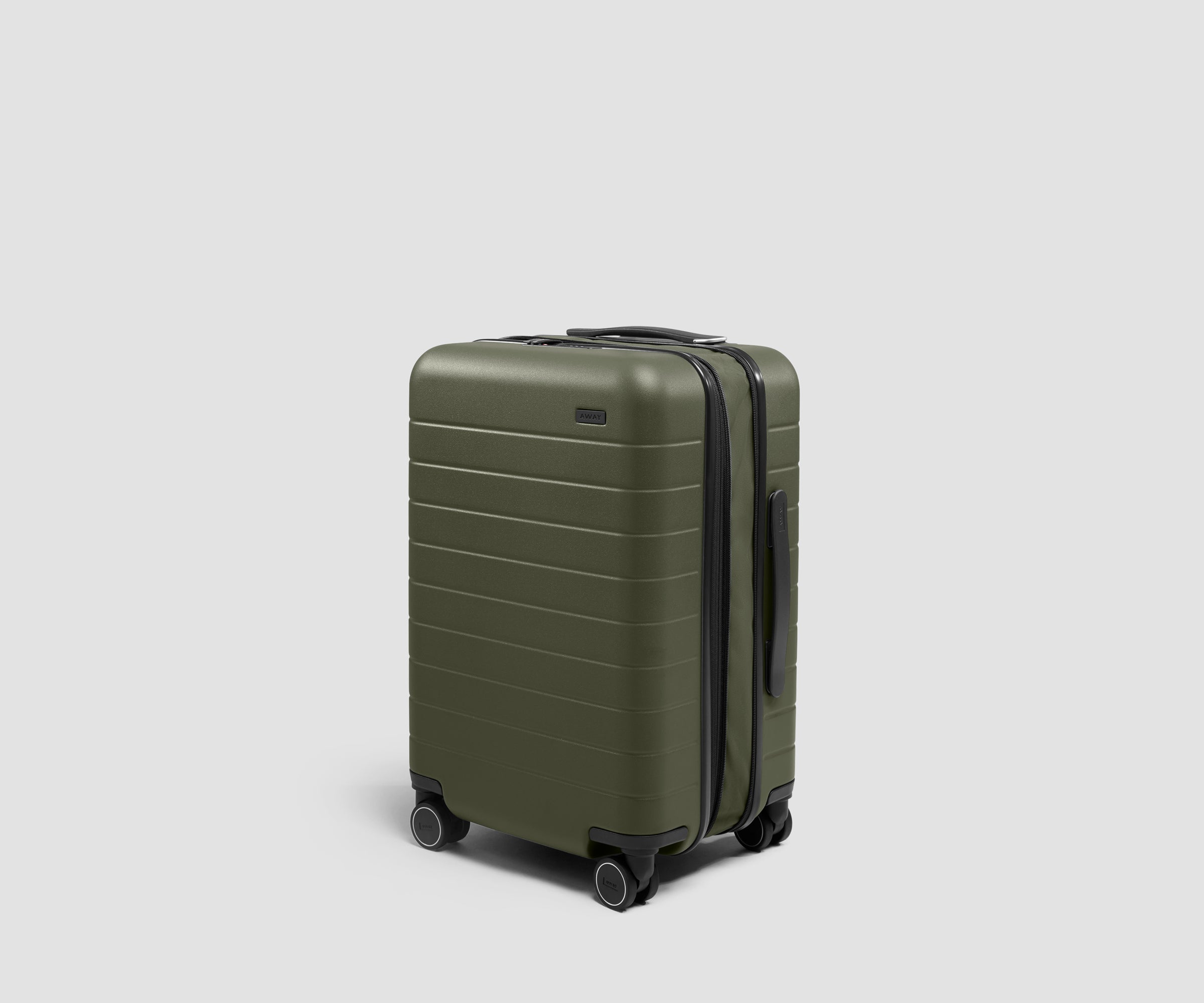 away-carry-on-flex-3-valise-cabine-olive-green-extensible image 1