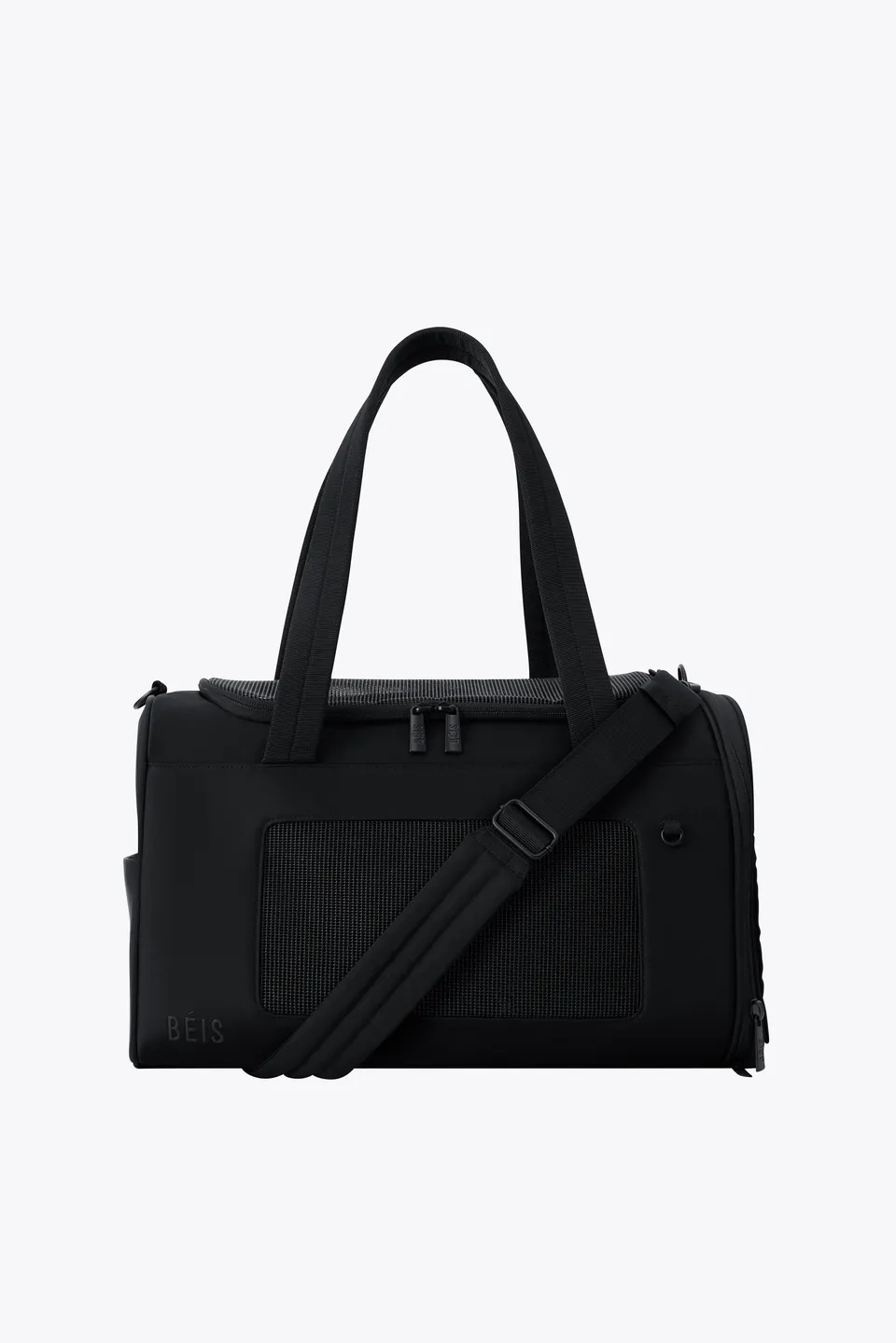 beis-pet-carrier-sac-de-transport-animal-noir image 1