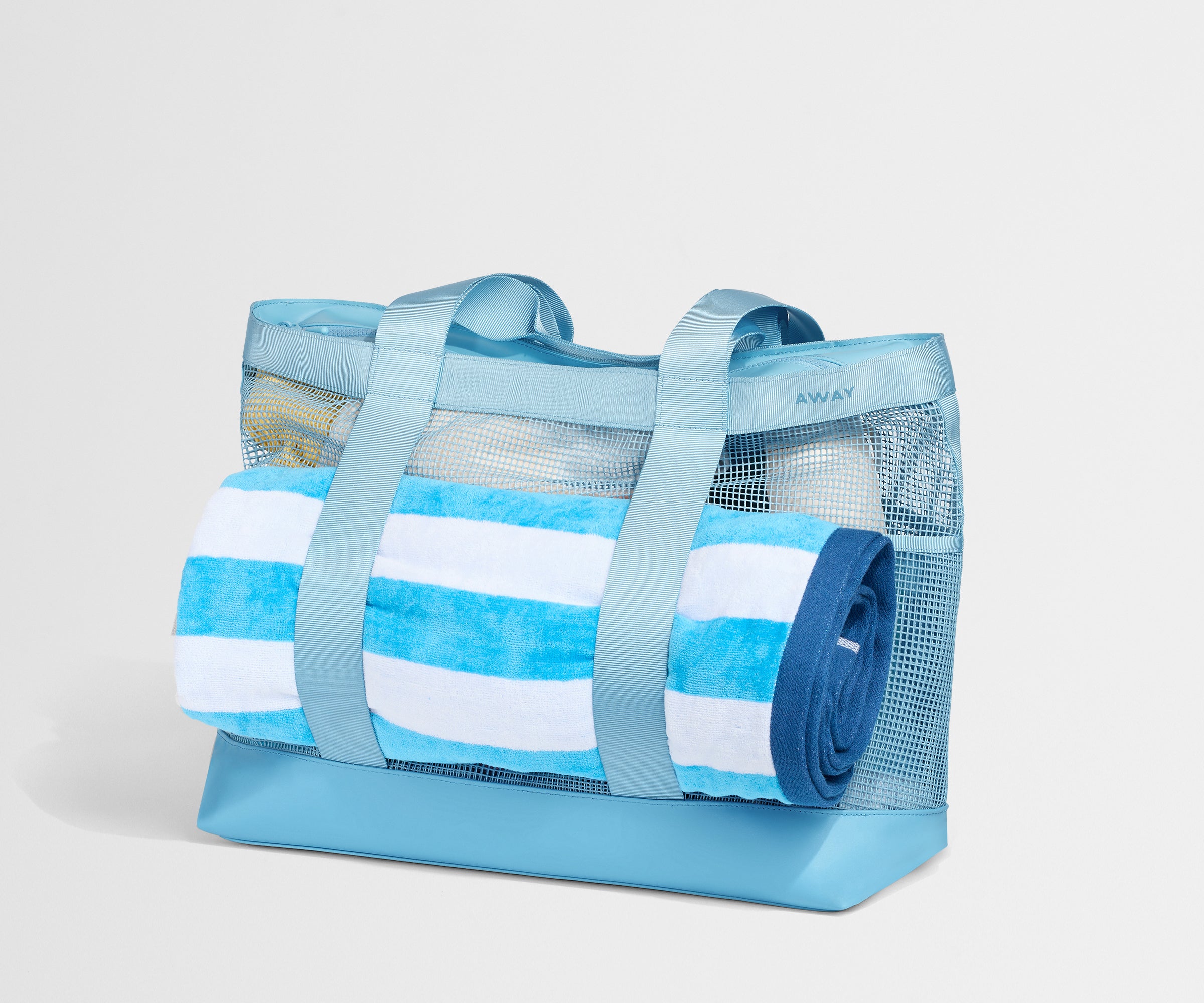 away-beach-tote-sac-de-plage-seaside-blue-filet image 5