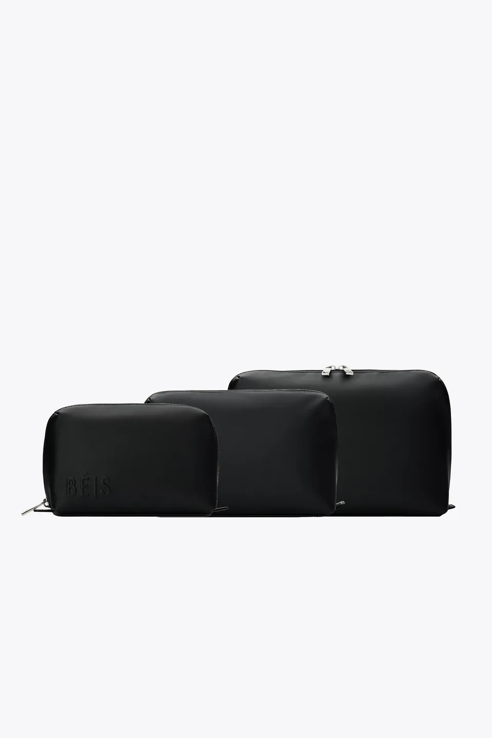 beis-cosmetic-bag-lot-3-trousses-maquillage-noir-lavable image 1
