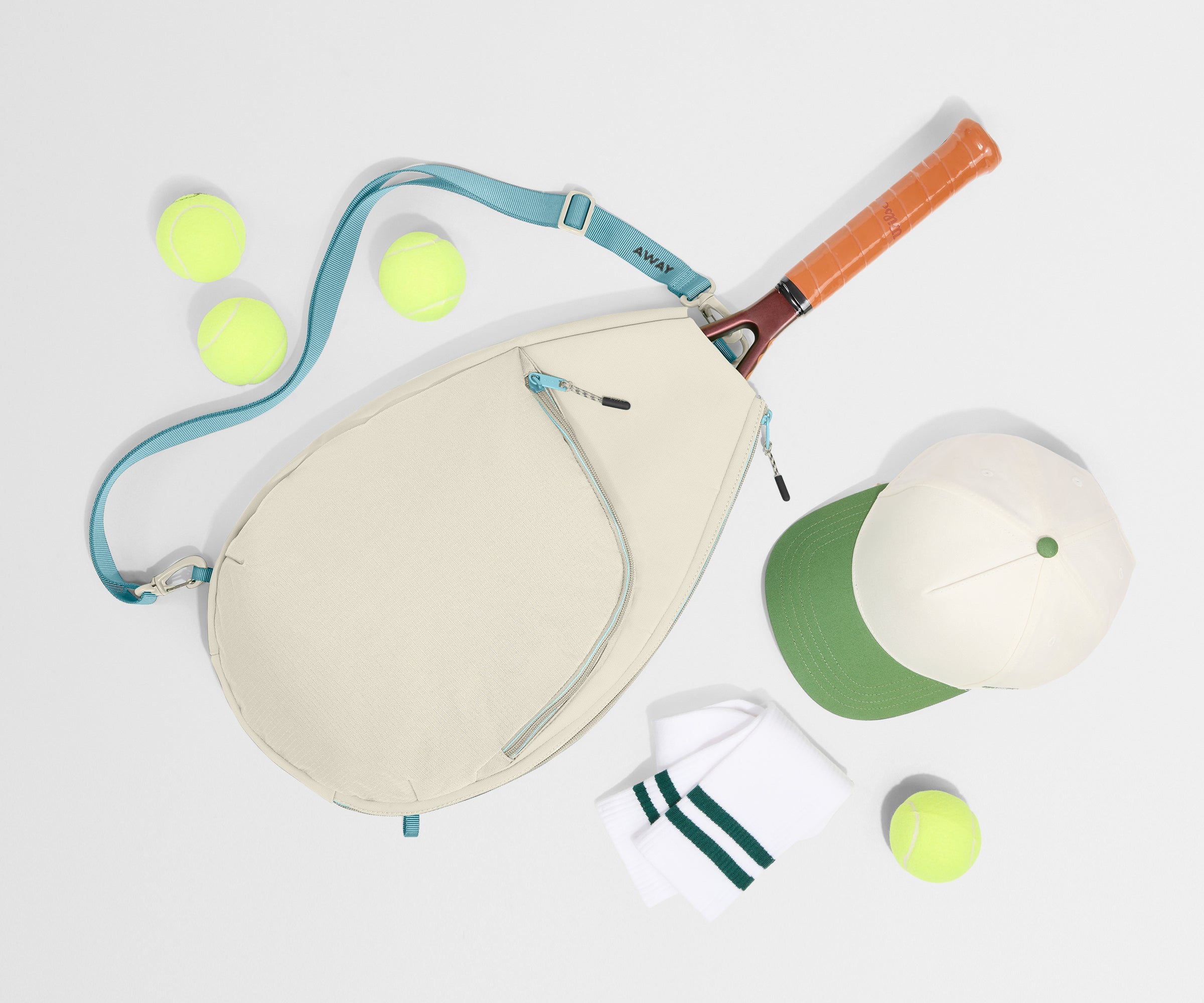 away-racket-bag-sac-tennis-salt-white-raquette image 8