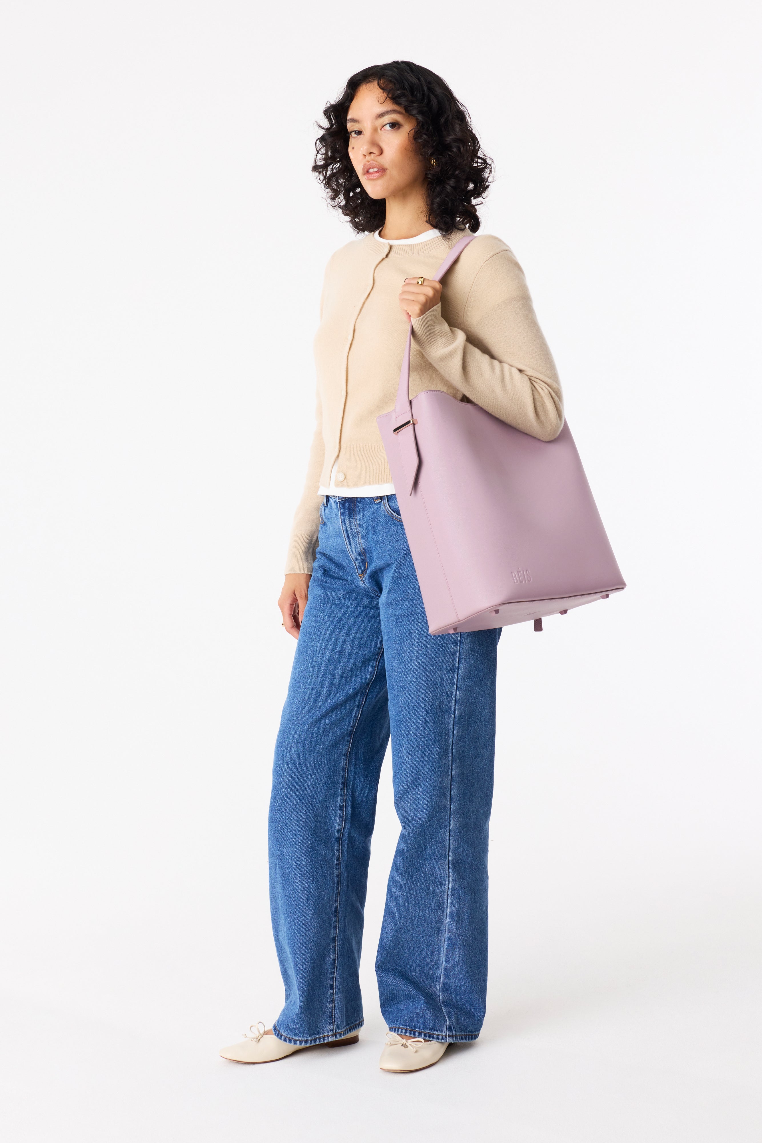 beis-essential-tote-sac-cabas-wicked-pink image 5