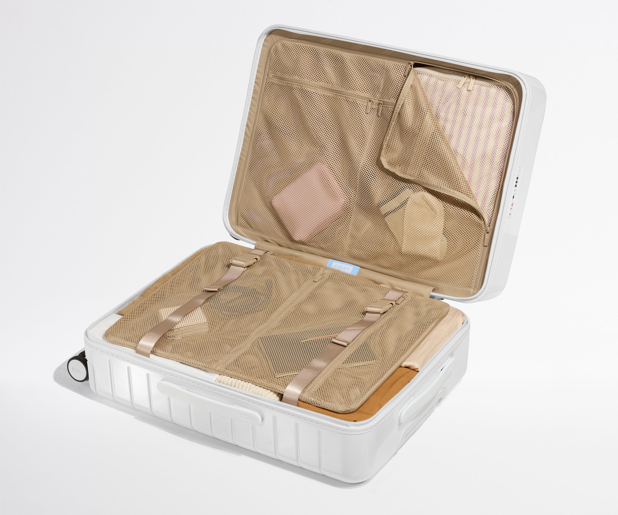 away-the-medium-valise-soute-blanc-perle-coque-rigide image 3