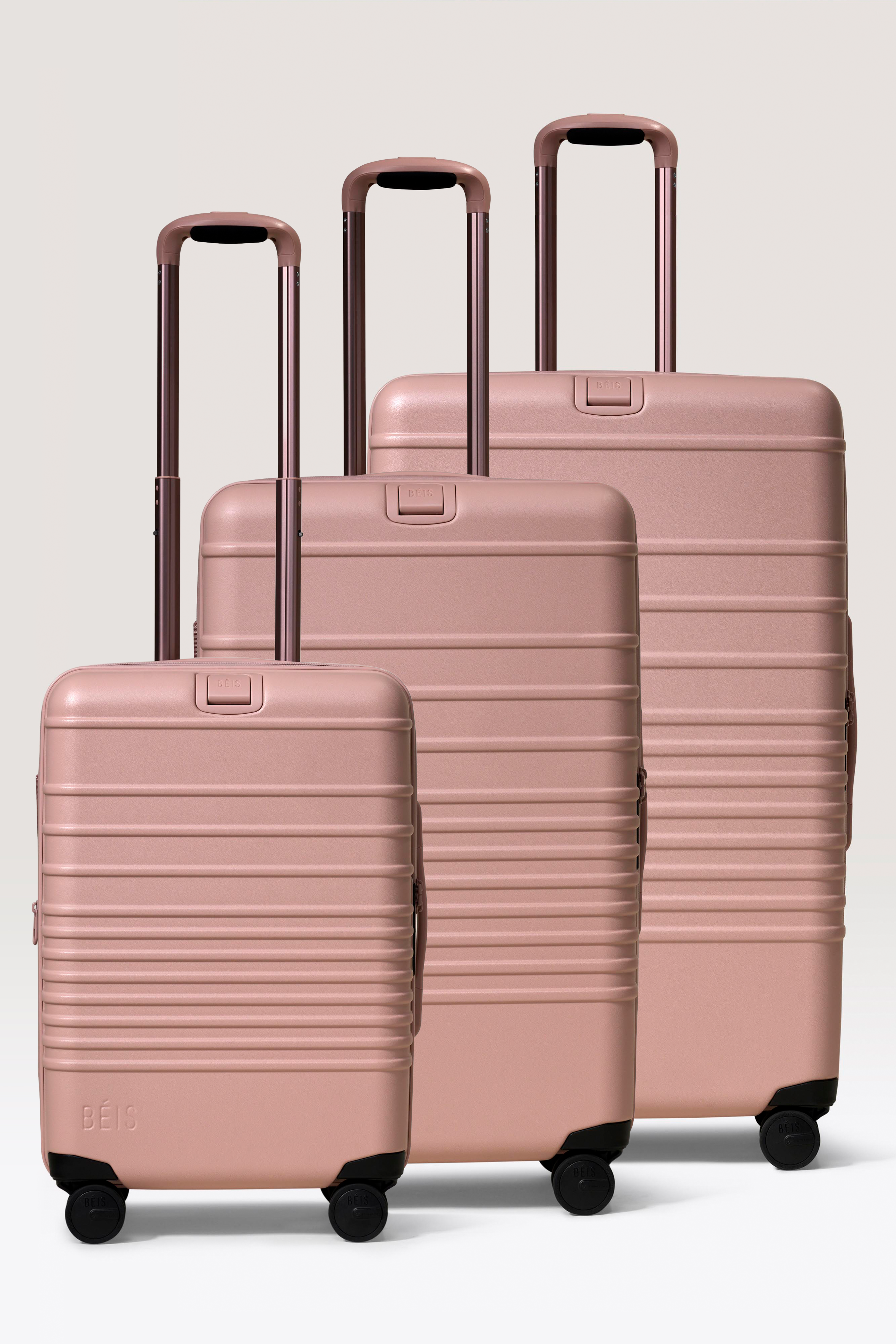 beis-travel-set-3-pi-ces-set-valises-rose-cabine-soute image 1
