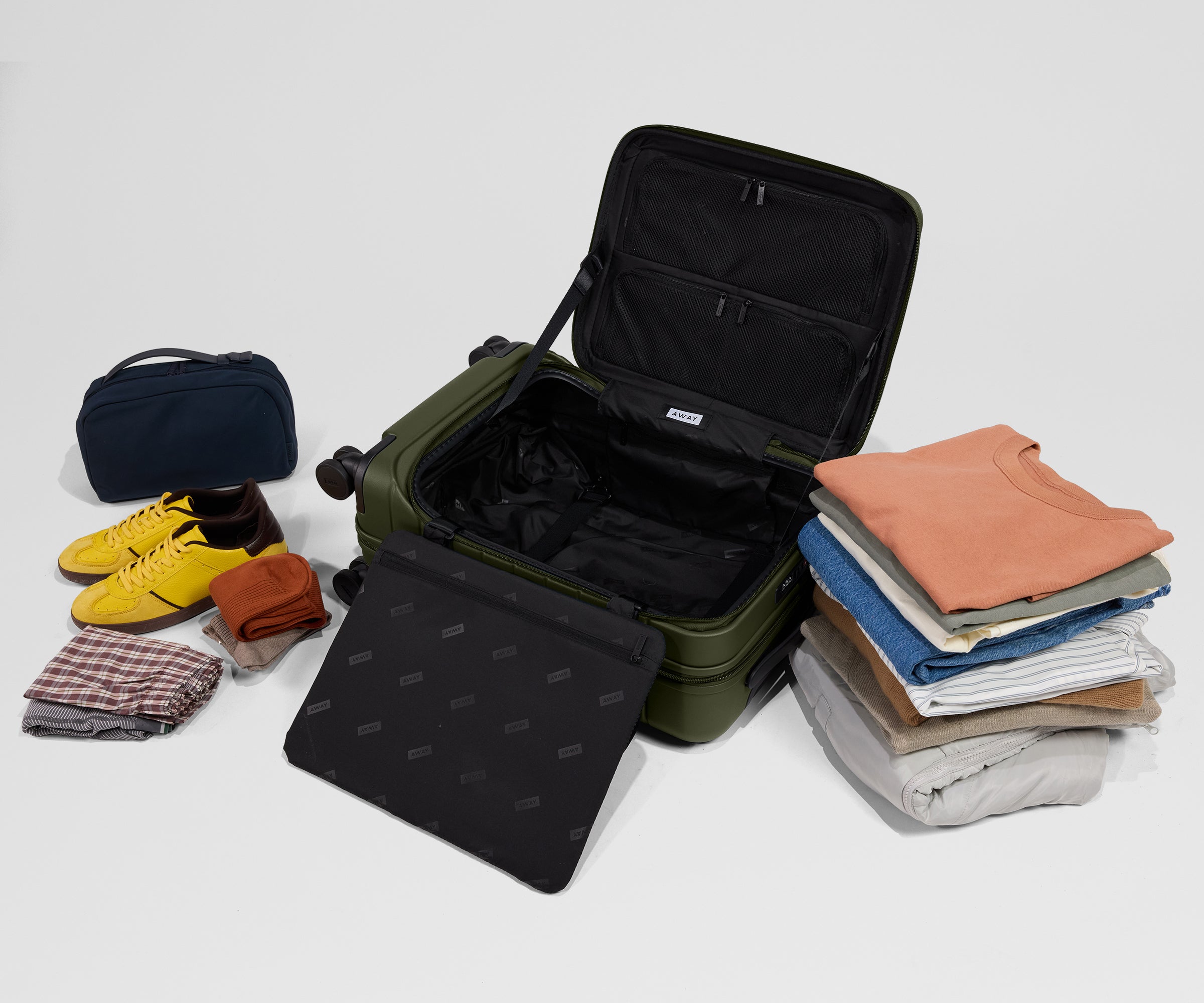 away-topside-carry-on-bagage-cabine-vert-olive image 4