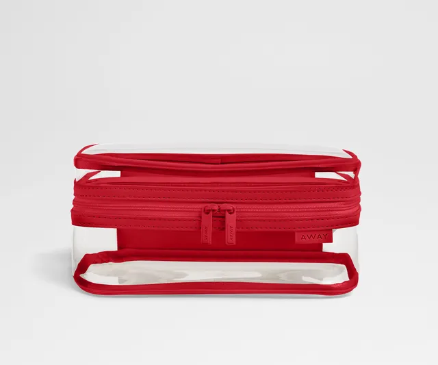 away-clear-toiletry-bag-trousse-toilette-cherry-red image 1