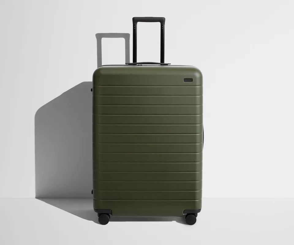 away-large-valise-soute-vert-olive-rigide image 1
