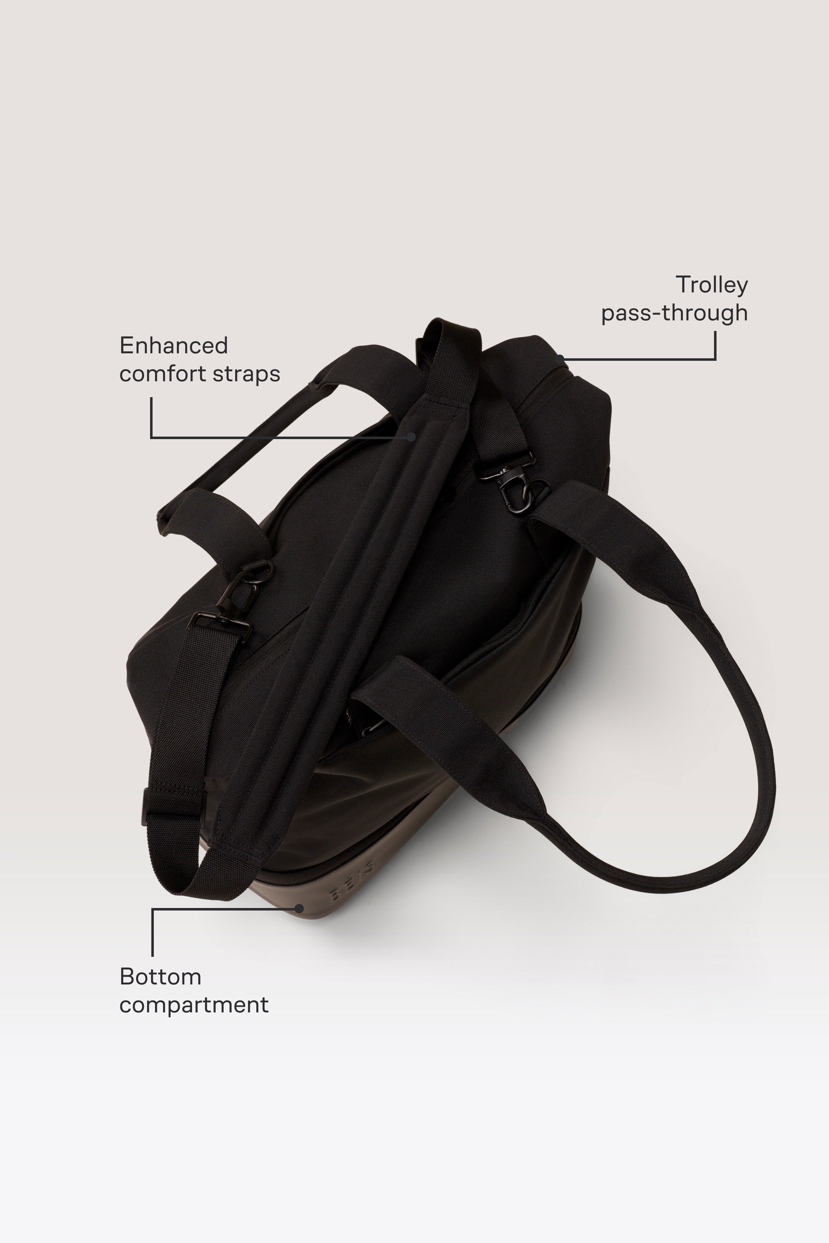 beis-mini-weekender-sac-week-end-noir-housse-ordinateur image 2