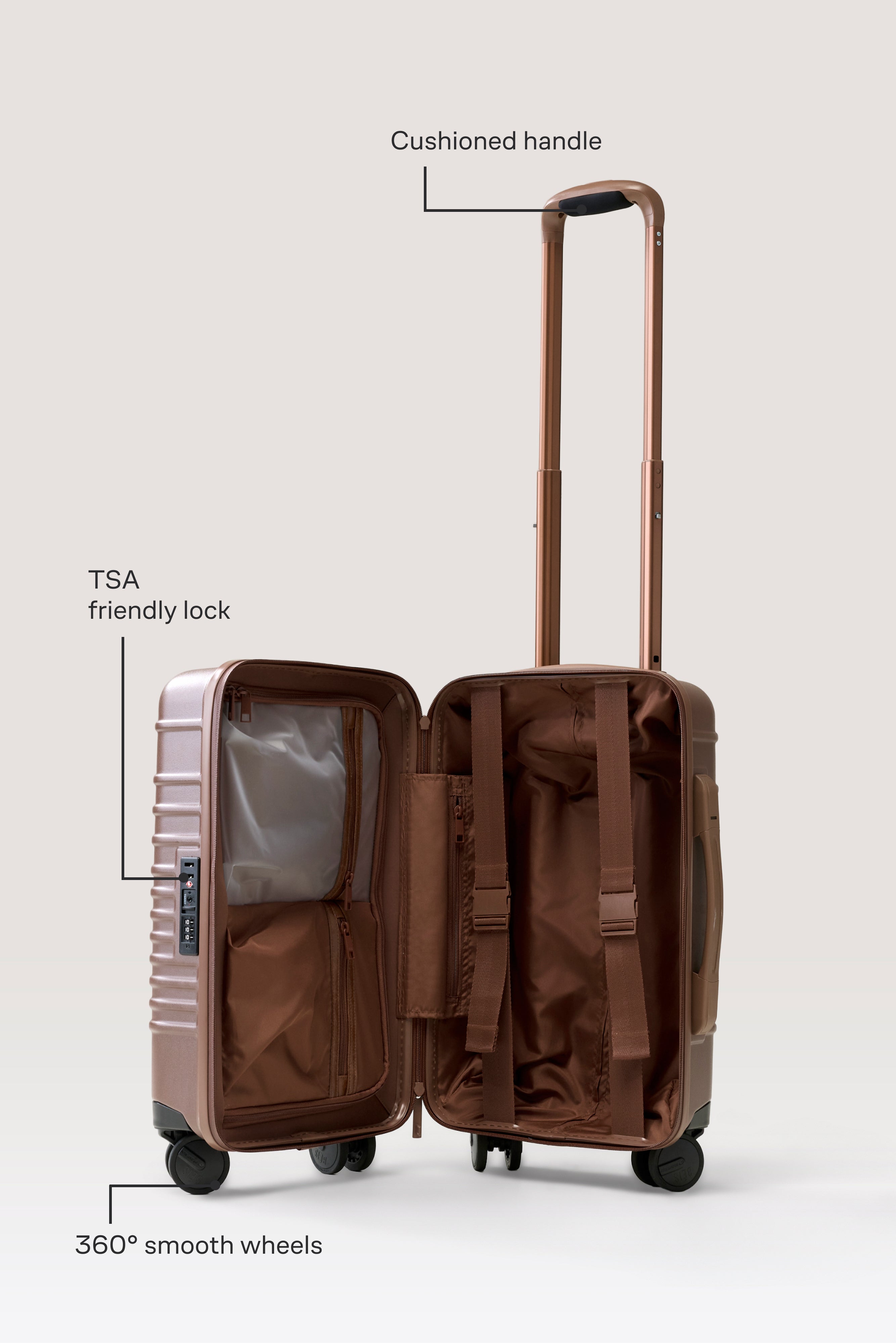 beis-small-carry-on-roller-valise-cabine-maple-marron image 2