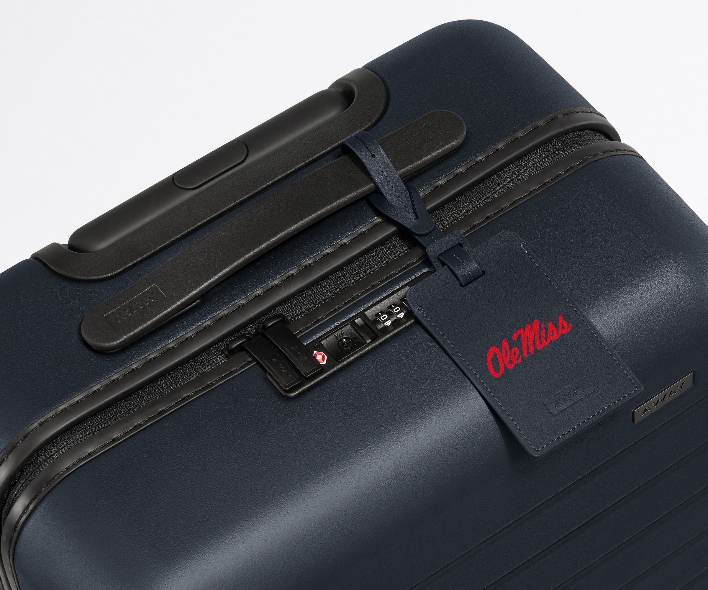 away-collegiate-tiquette-bagage-cuir-ole-miss image 2