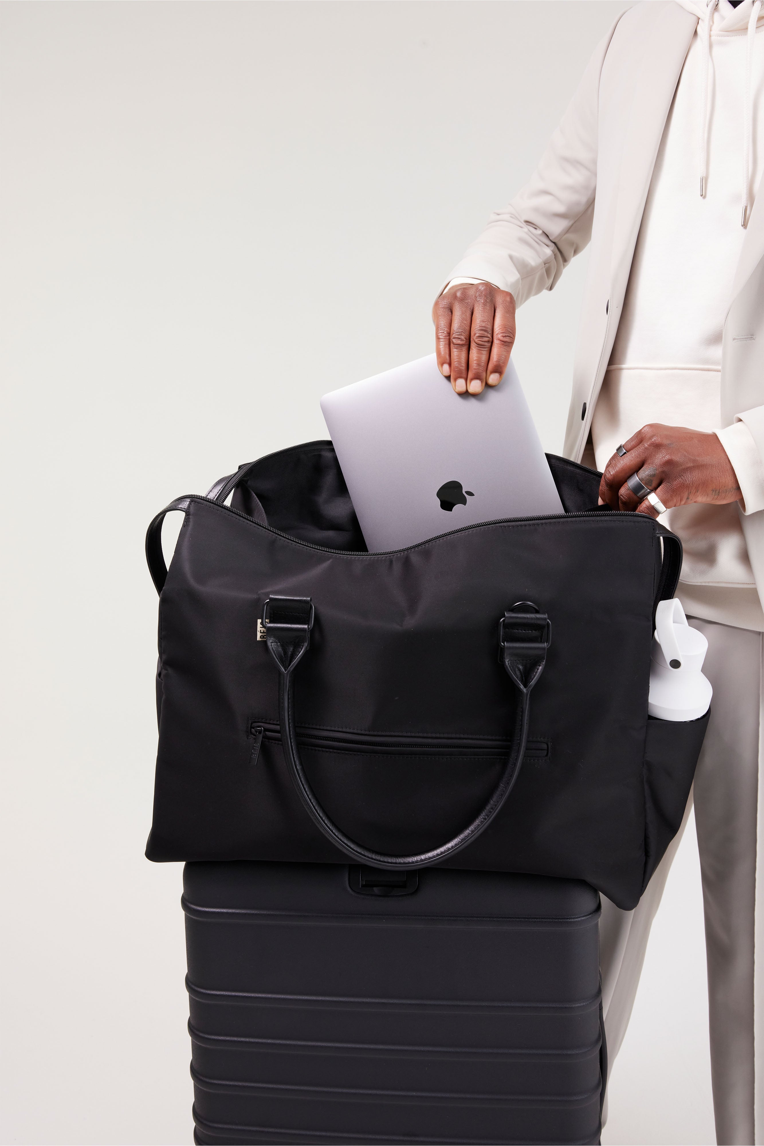 beis-commuter-duffle-sac-voyage-noir-cabine-nylon image 6
