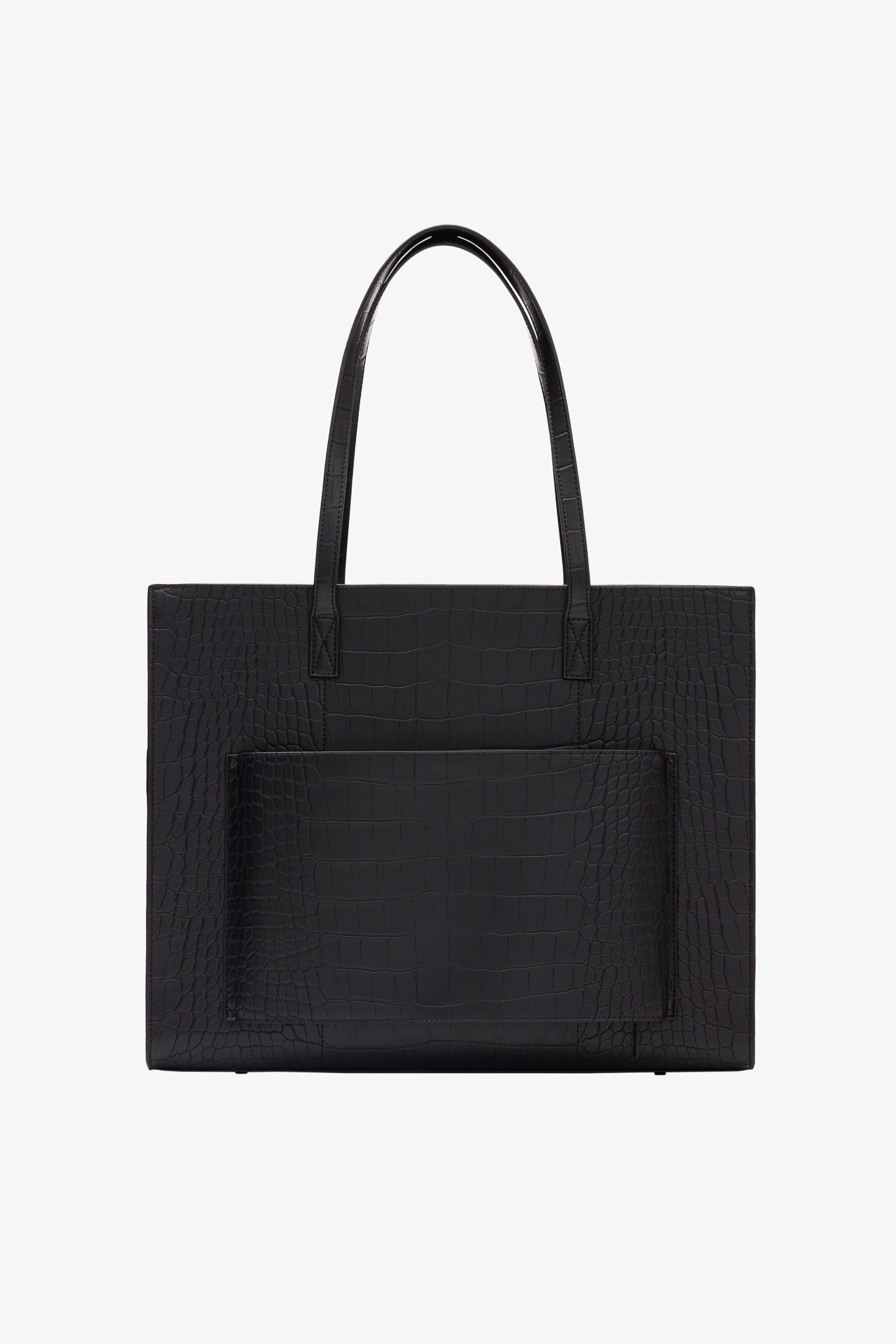 beis-large-work-tote-sac-tote-black-croc-ordinateur image 5