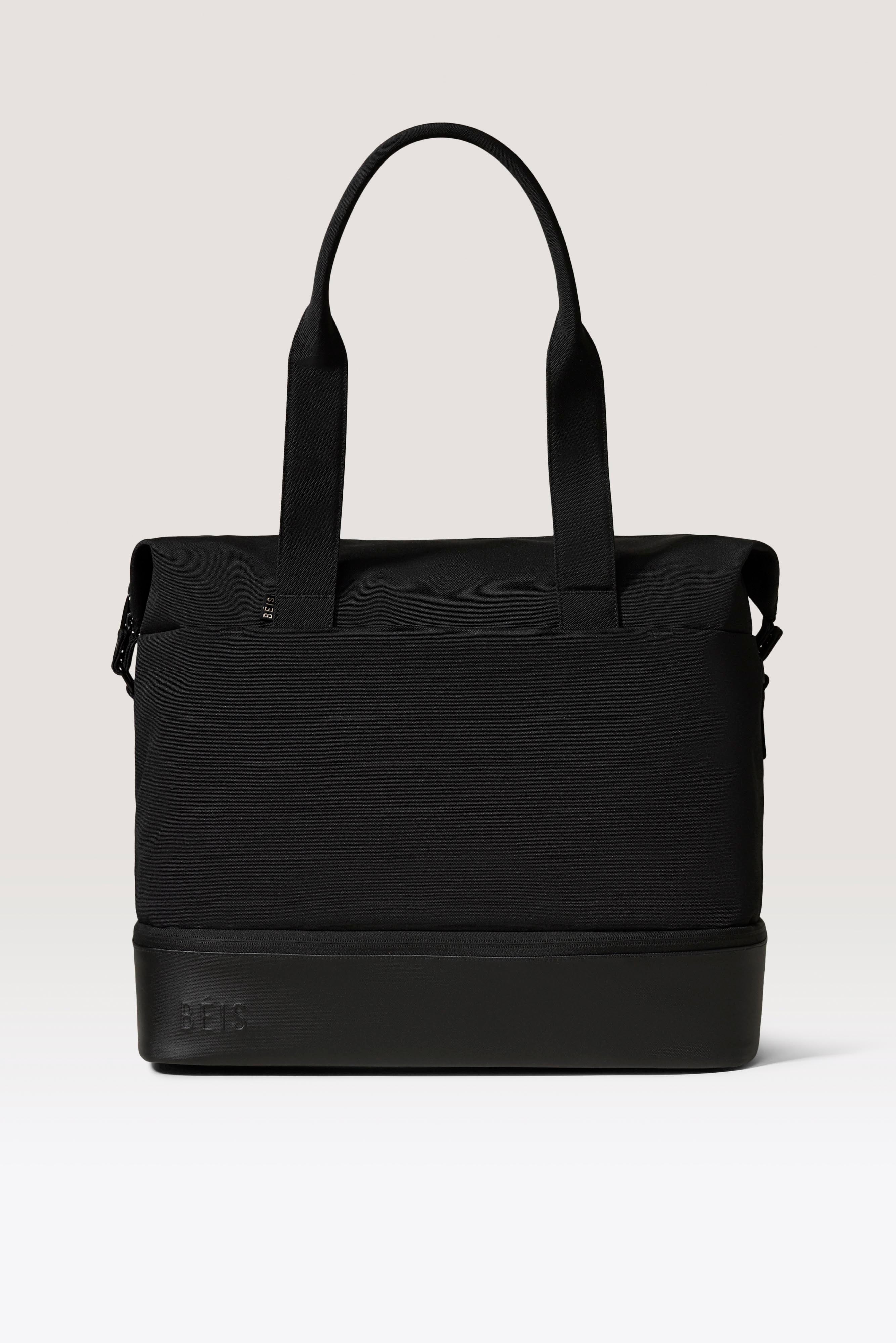 beis-weekender-sac-voyage-noir-toile-compartiment-chaussures image 1
