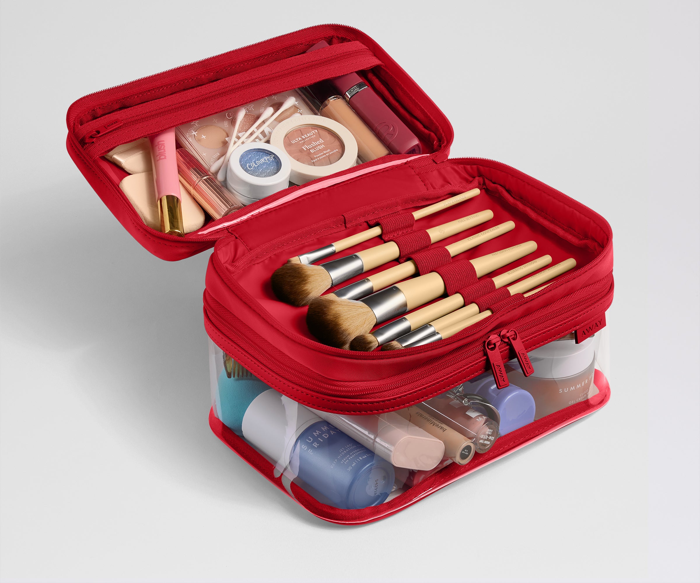 away-clear-cosmetic-case-trousse-transparente-cherry-red image 3