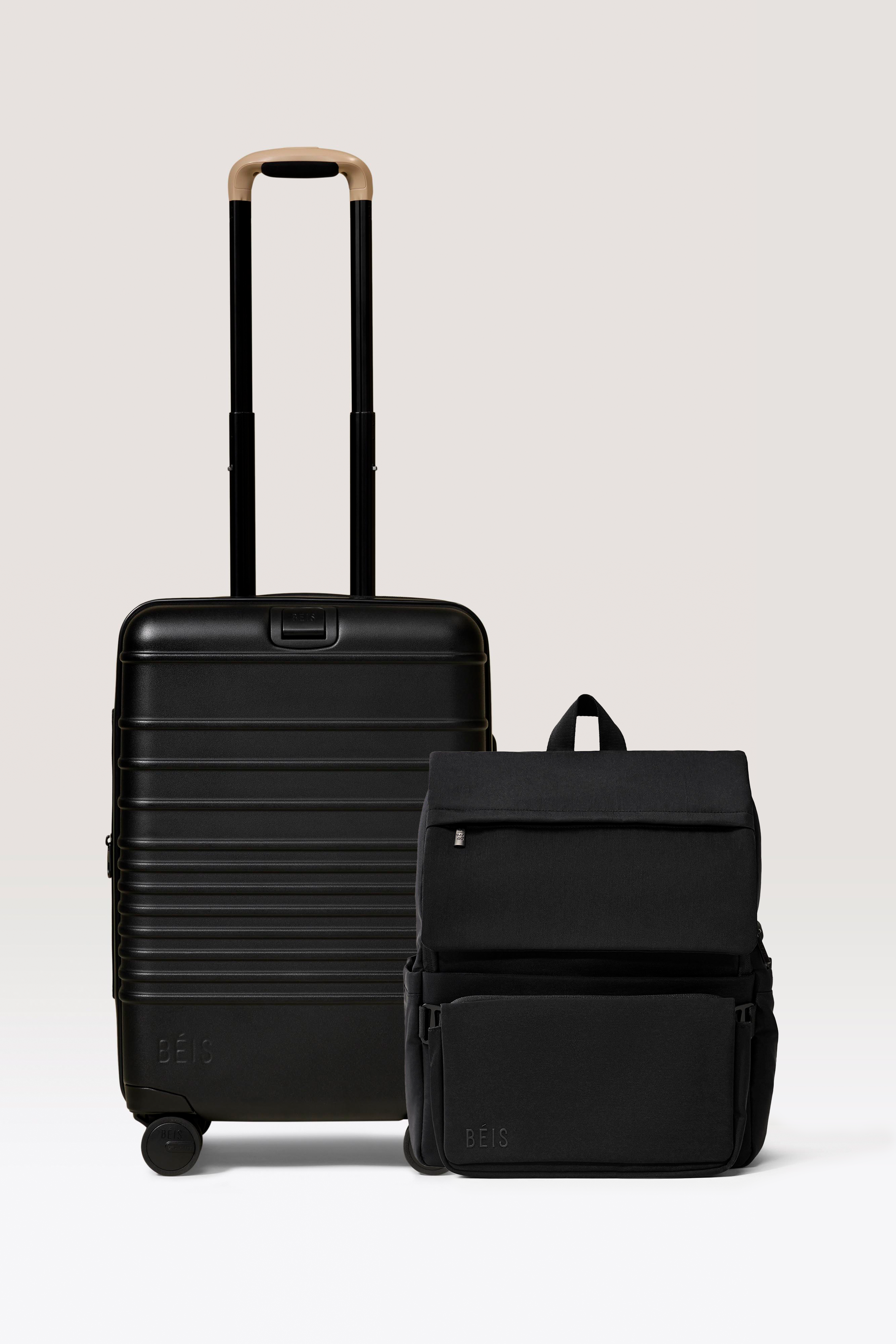 beis-baby-travel-set-valise-cabine-sac-langer-noir image 1