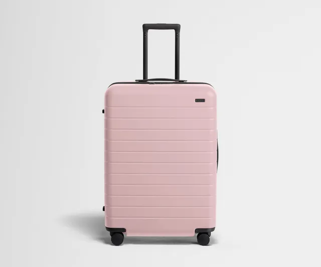 away-medium-valise-soute-rose-poudr-rigide-1-2-semaines image 1