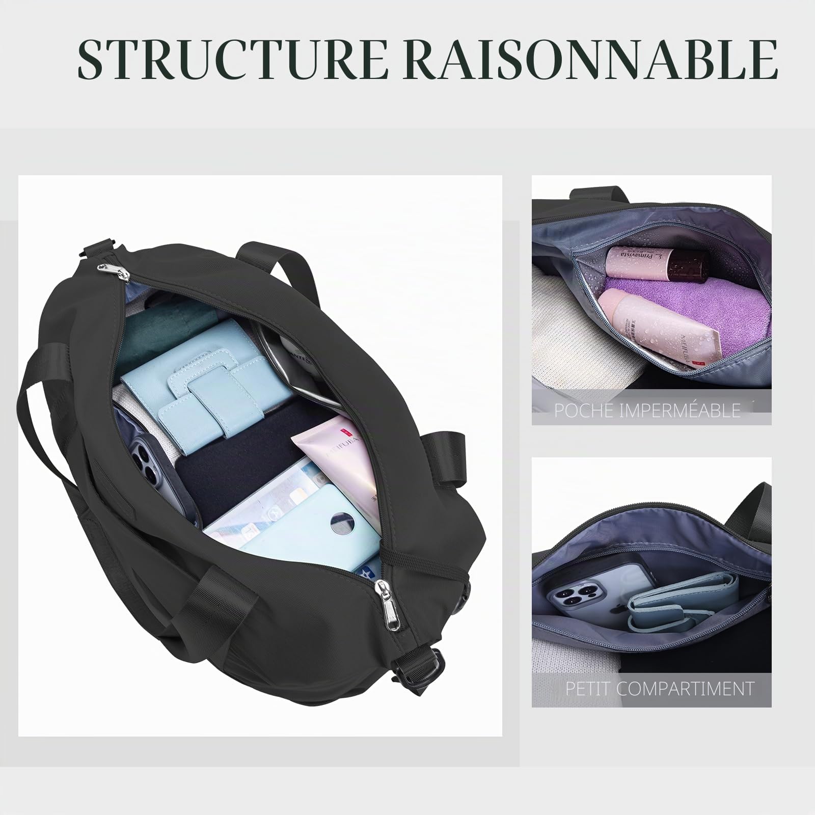 hayayu-sac-de-cabine-40x20x25-sac-voyage-noir-extensible image 7