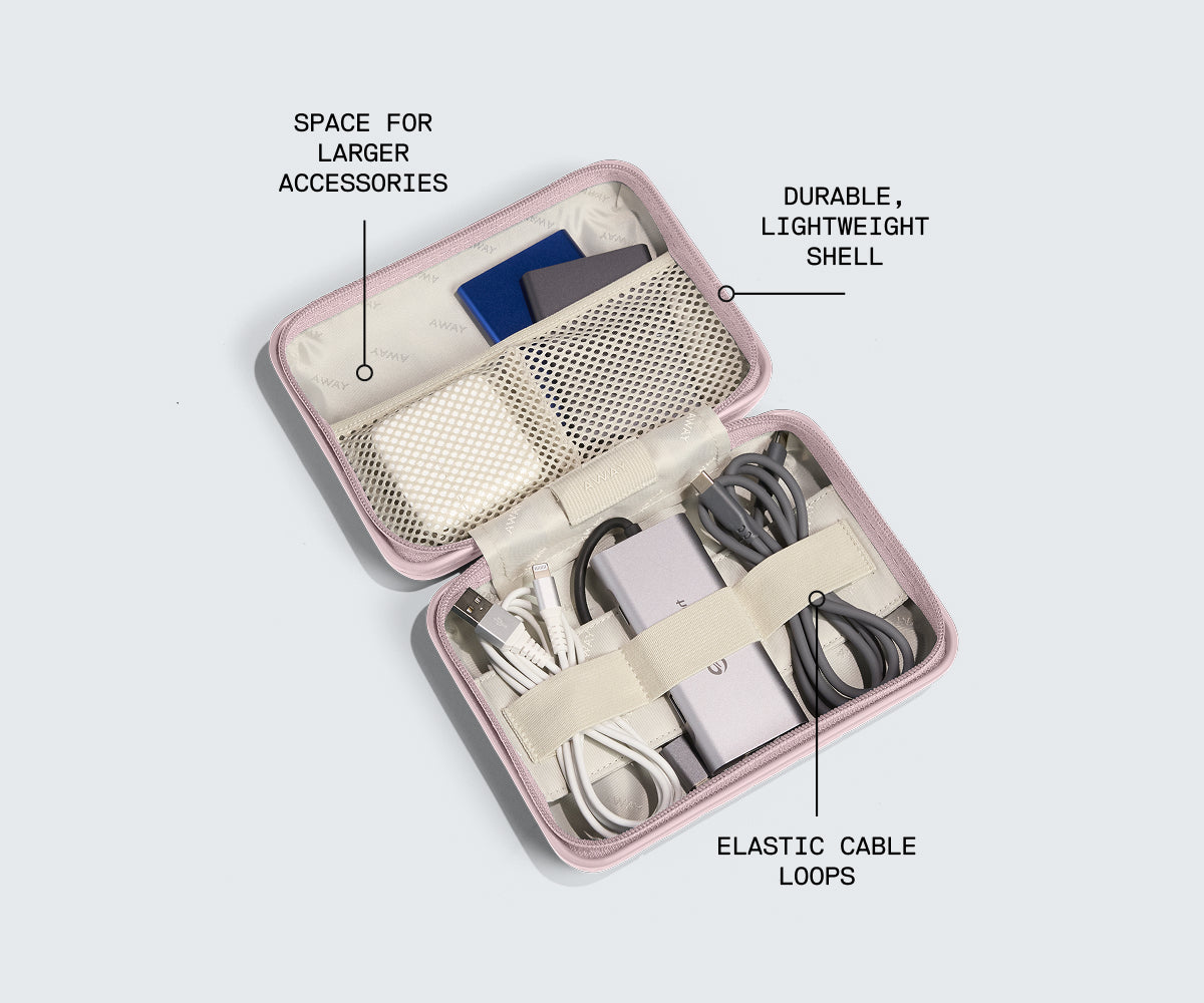 away-mini-tech-case-trousse-tech-rose-blush-rigide image 2
