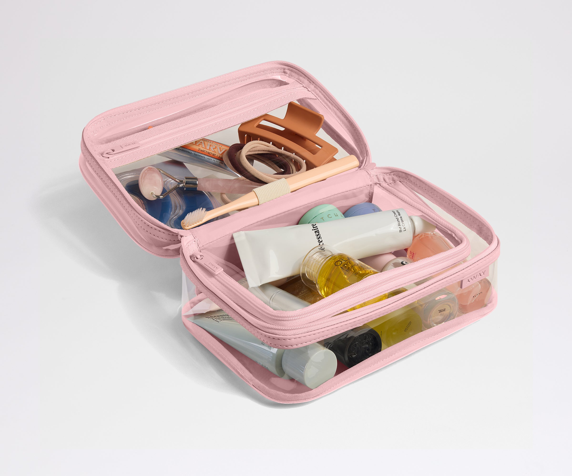 away-clear-trousse-toilette-transparente-rose-blush image 2