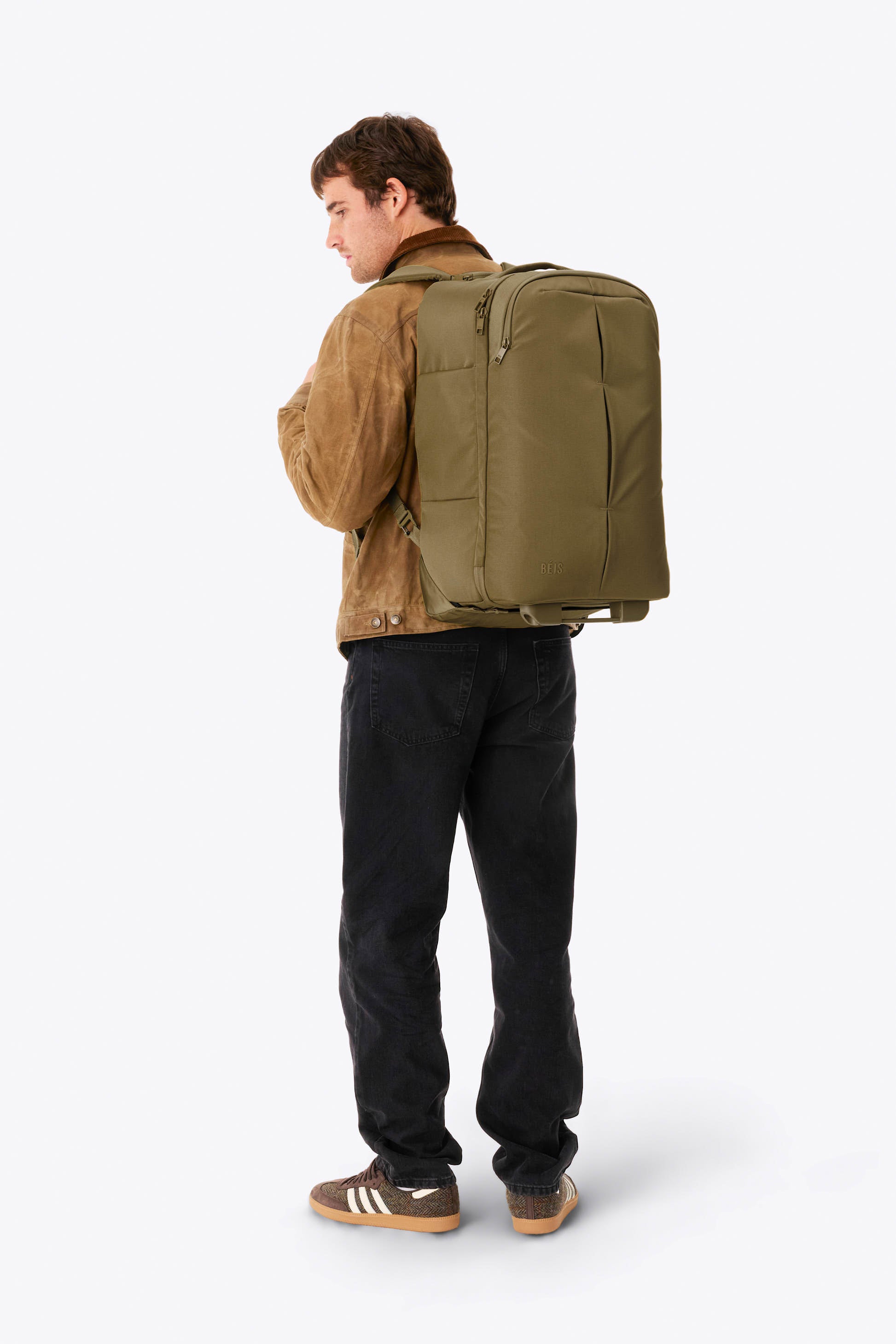 beis-pro-rolling-sac-dos-roulettes-kaki-17-pouces image 3