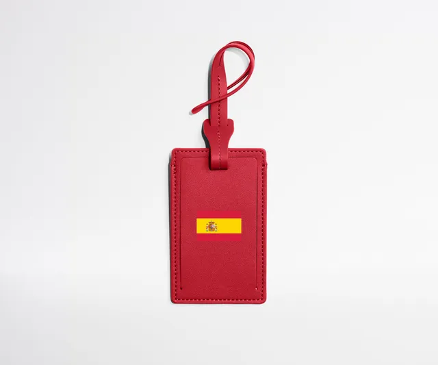 away-match-day-tiquette-bagage-cuir-espagne-drapeau image 1