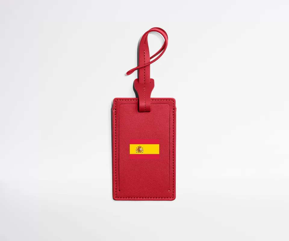 away-match-day-tiquette-bagage-cuir-espagne-drapeau image 1