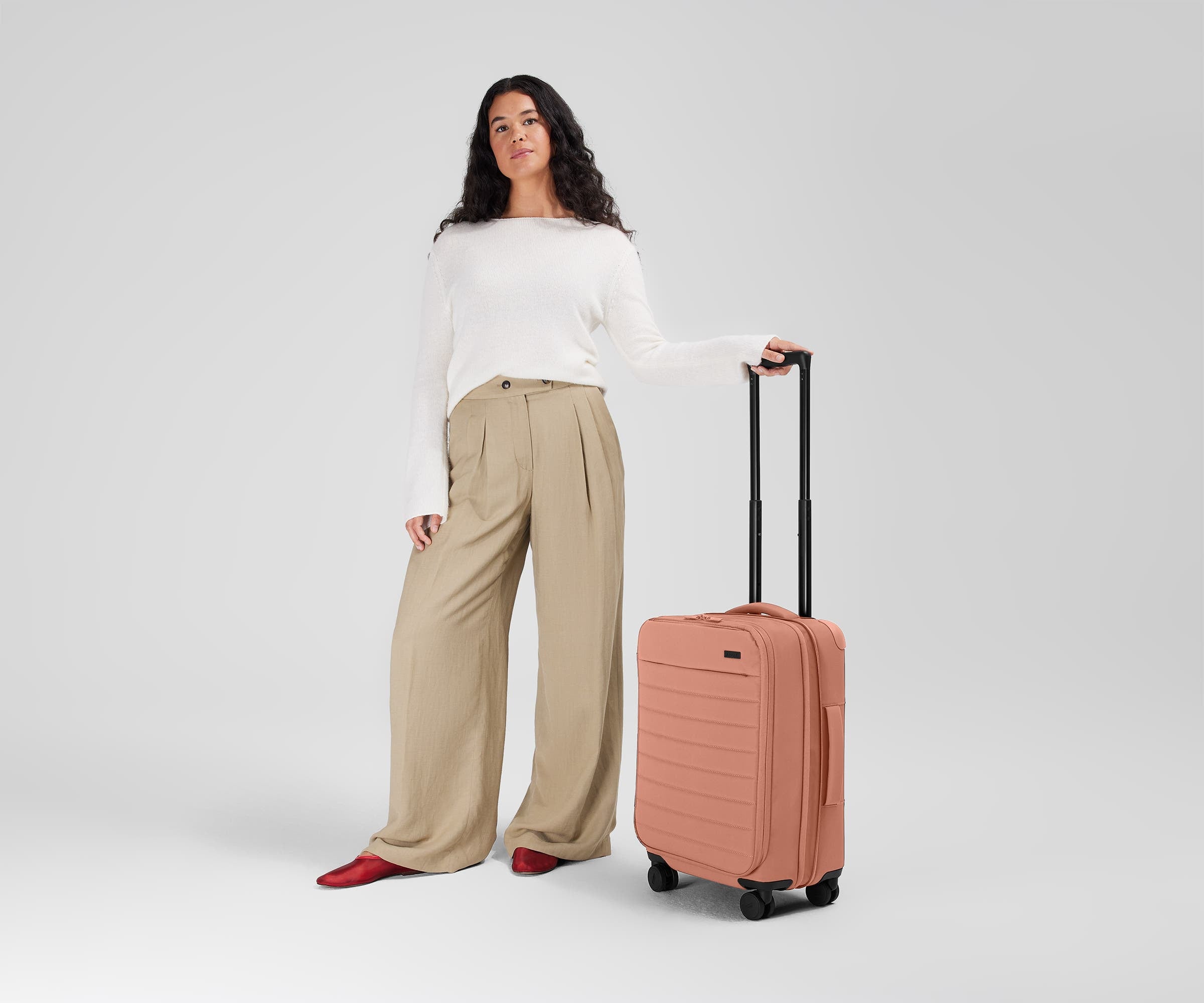 away-softside-carry-on-valise-cabine-clay-pink-souple image 4