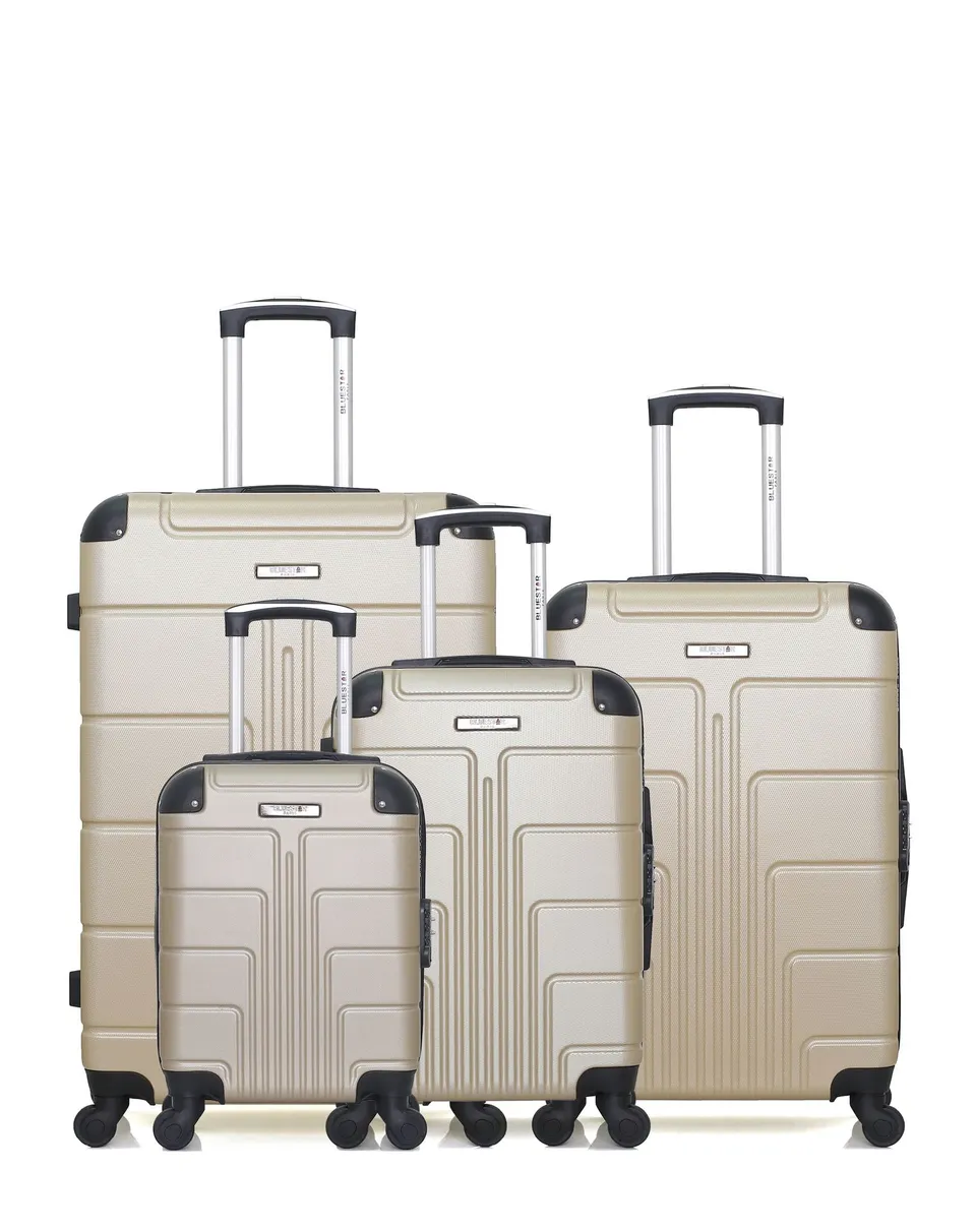 bluestar-ottawa-lot-4-valises-rigides-beige-abs-4-roues image 1