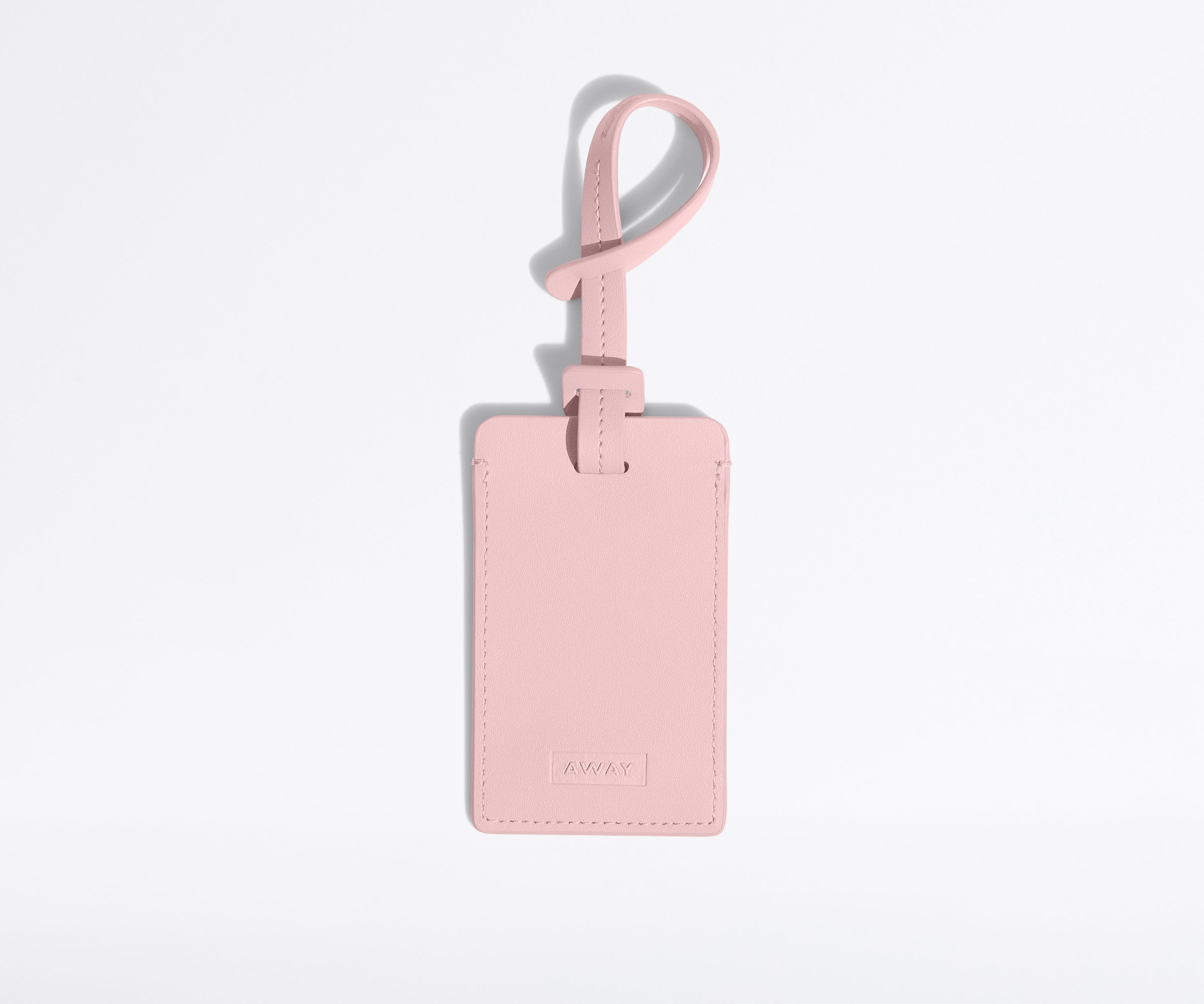 away-luggage-tag-tiquette-bagage-cuir-blush-pink image 1