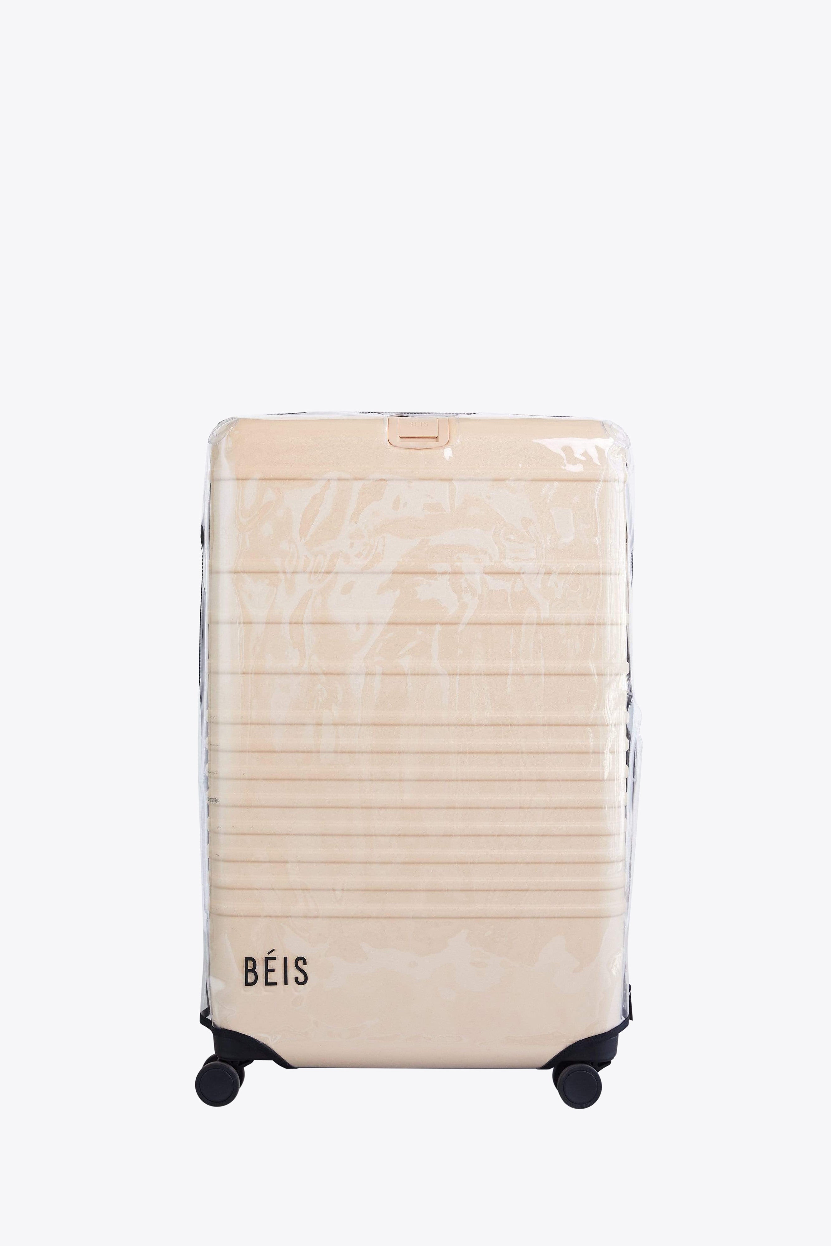 beis-medium-check-in-housse-valise-transparente-roller image 1