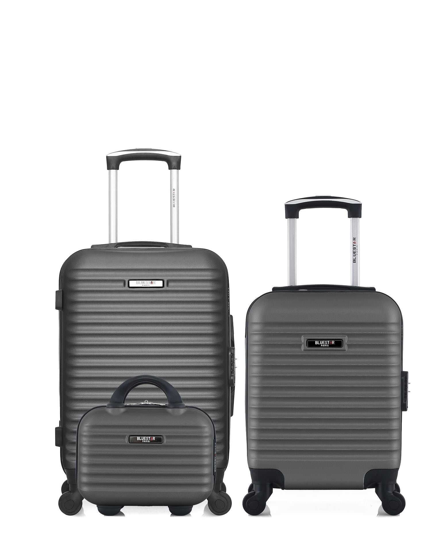 bluestar-brazilia-lot-3-valises-rigides-gris-fonc-vanity-cabine image 7