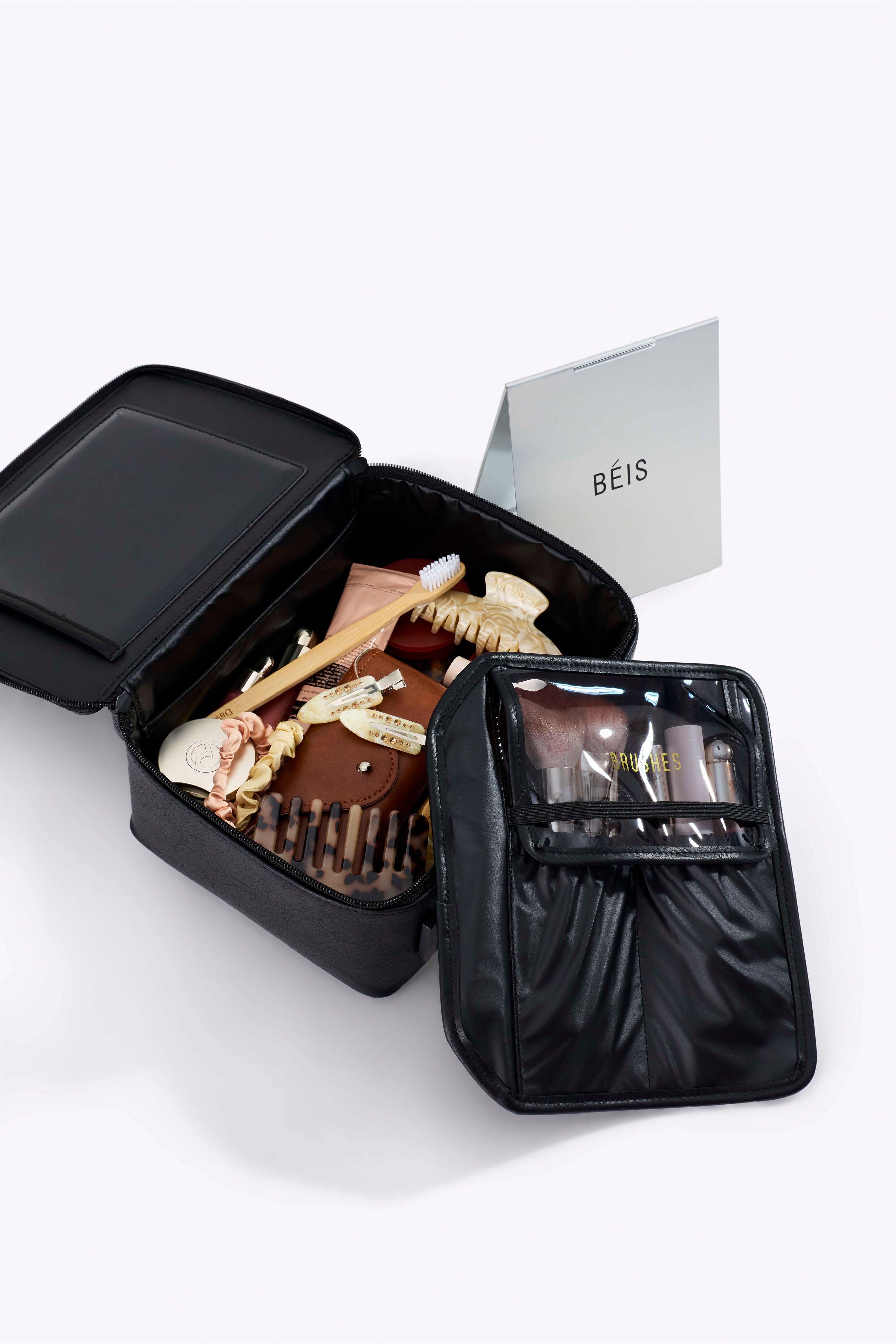 beis-the-cosmetic-case-trousse-maquillage-noir-miroir image 3