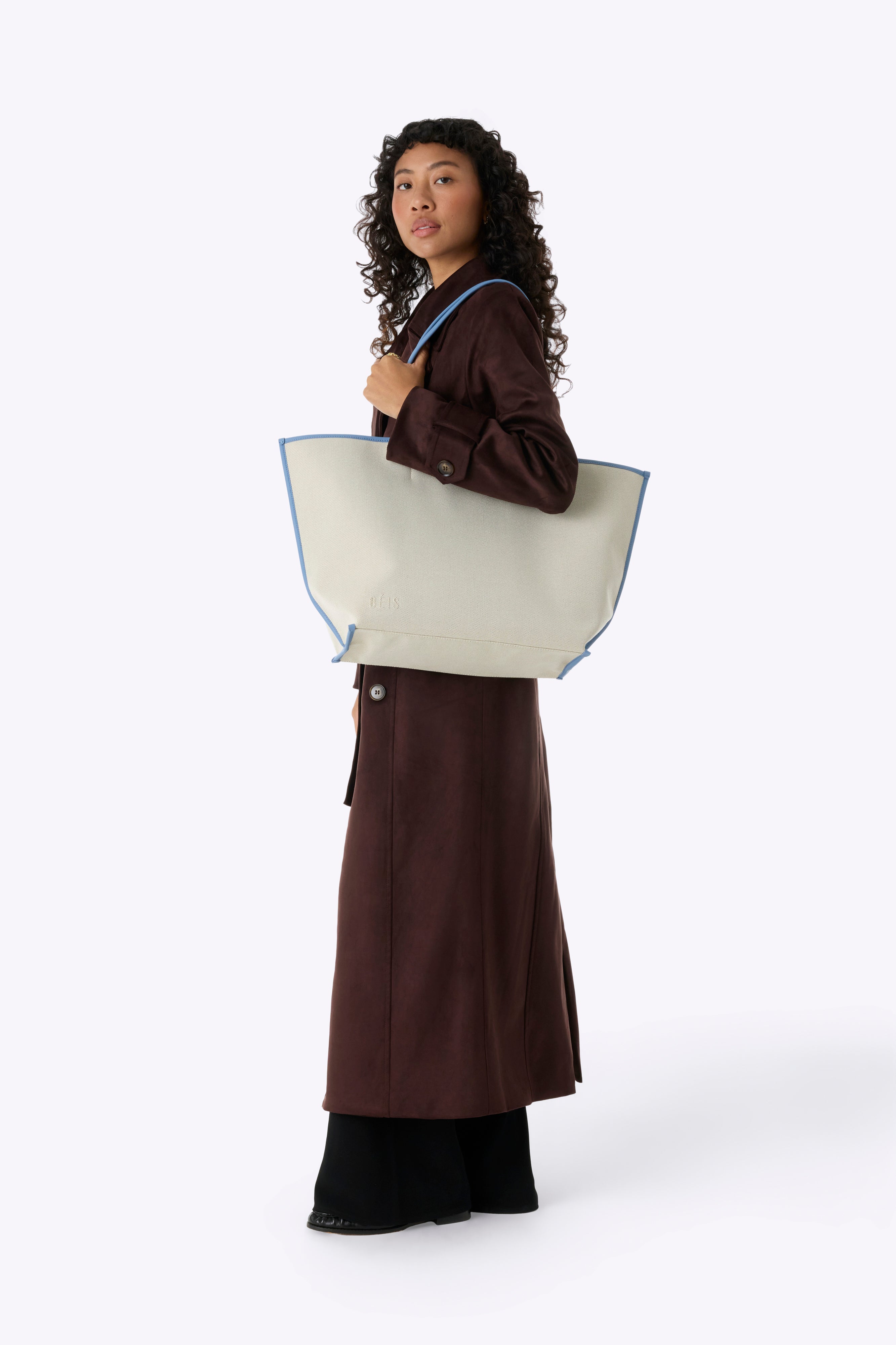 beis-the-canvas-and-leather-tote-cabas-bleu-toile-cuir image 5