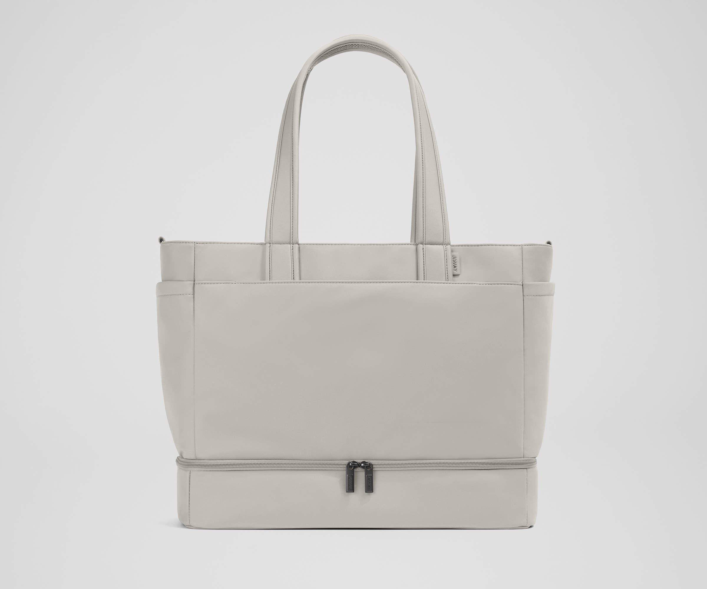 away-double-diaper-tote-sac-langer-gris-cloud-gray image 1