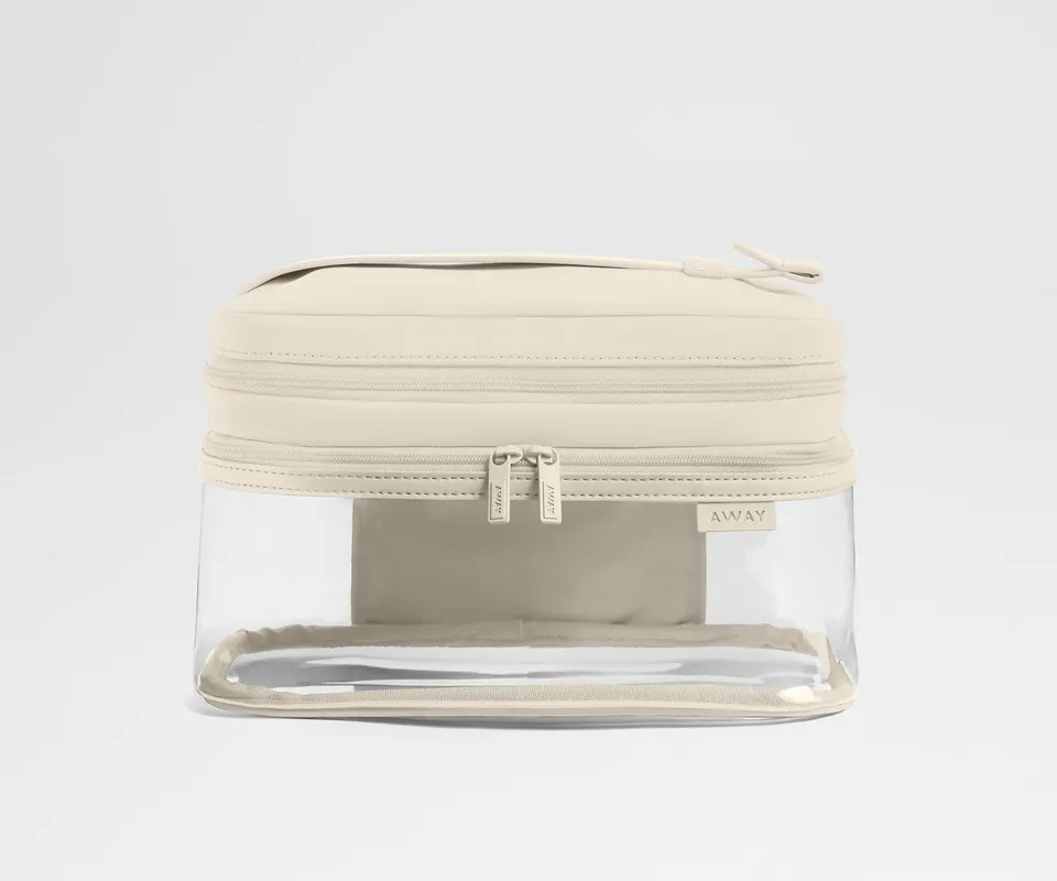 away-clear-cosmetic-case-trousse-toilette-blanc-transparente image 1